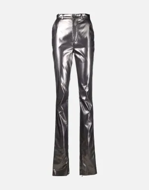 Foiled Fabric Pants