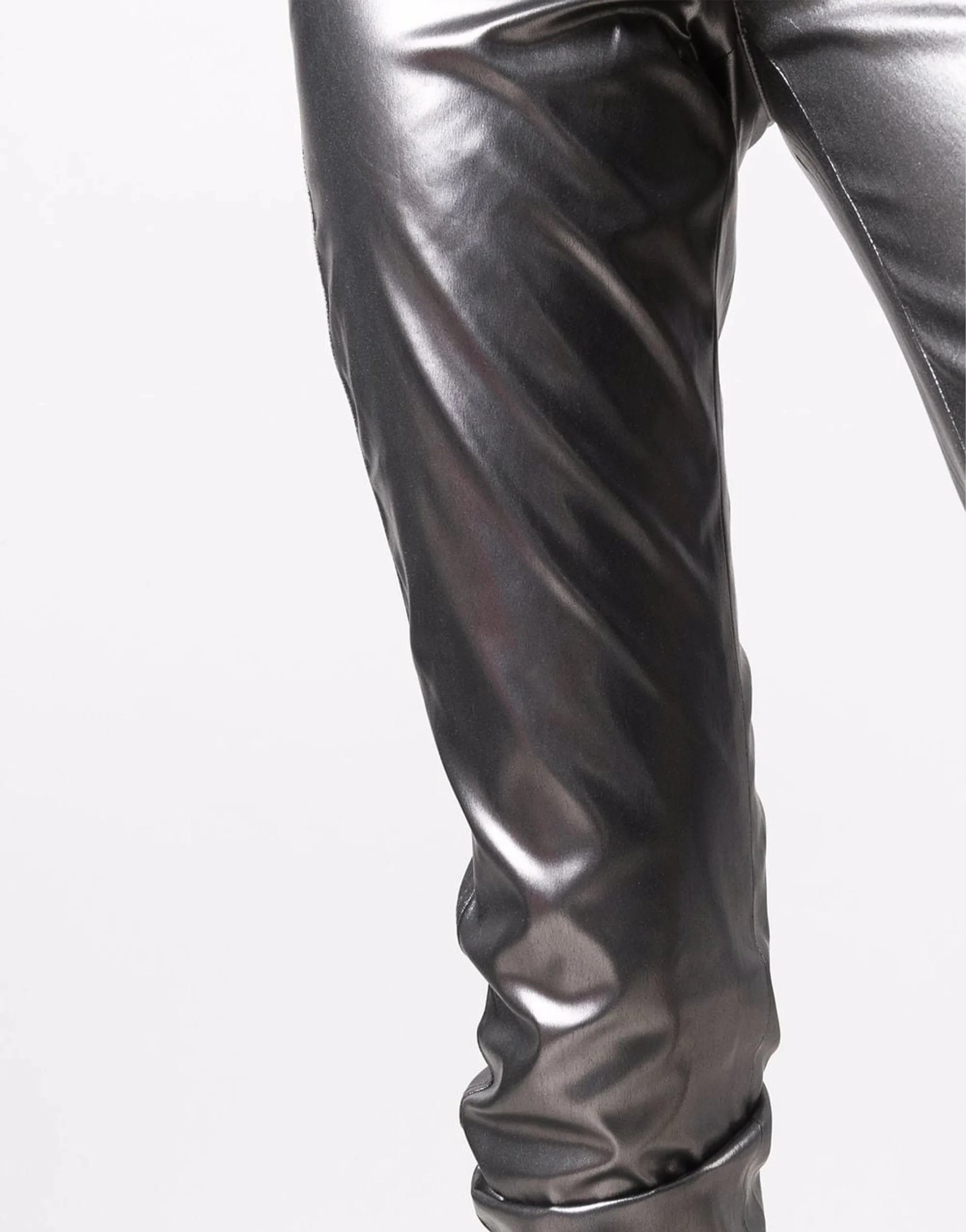 Foiled Fabric Pants