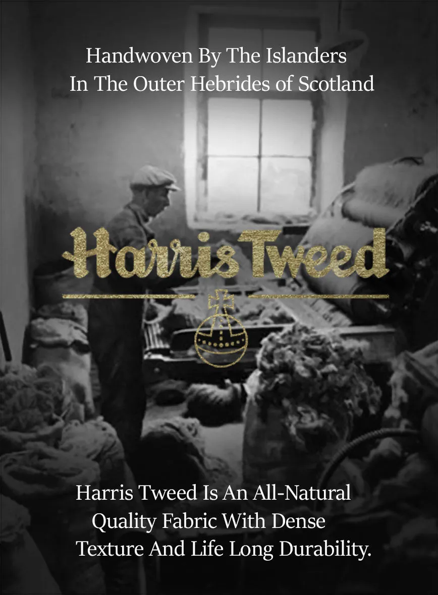 Harris Tweed Navy Speckled Pants