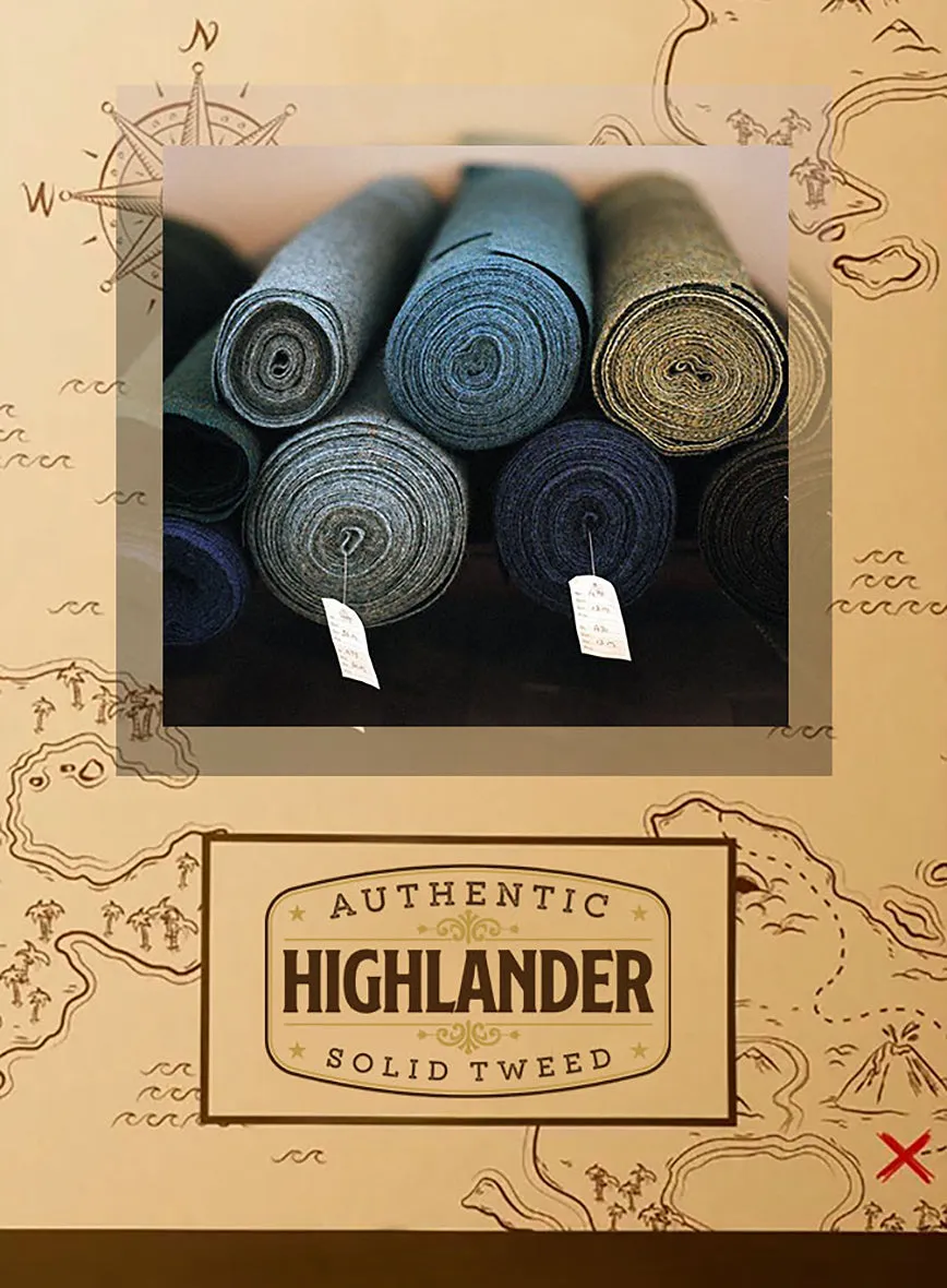 Highlander Heavy Green Herringbone Tweed Pants