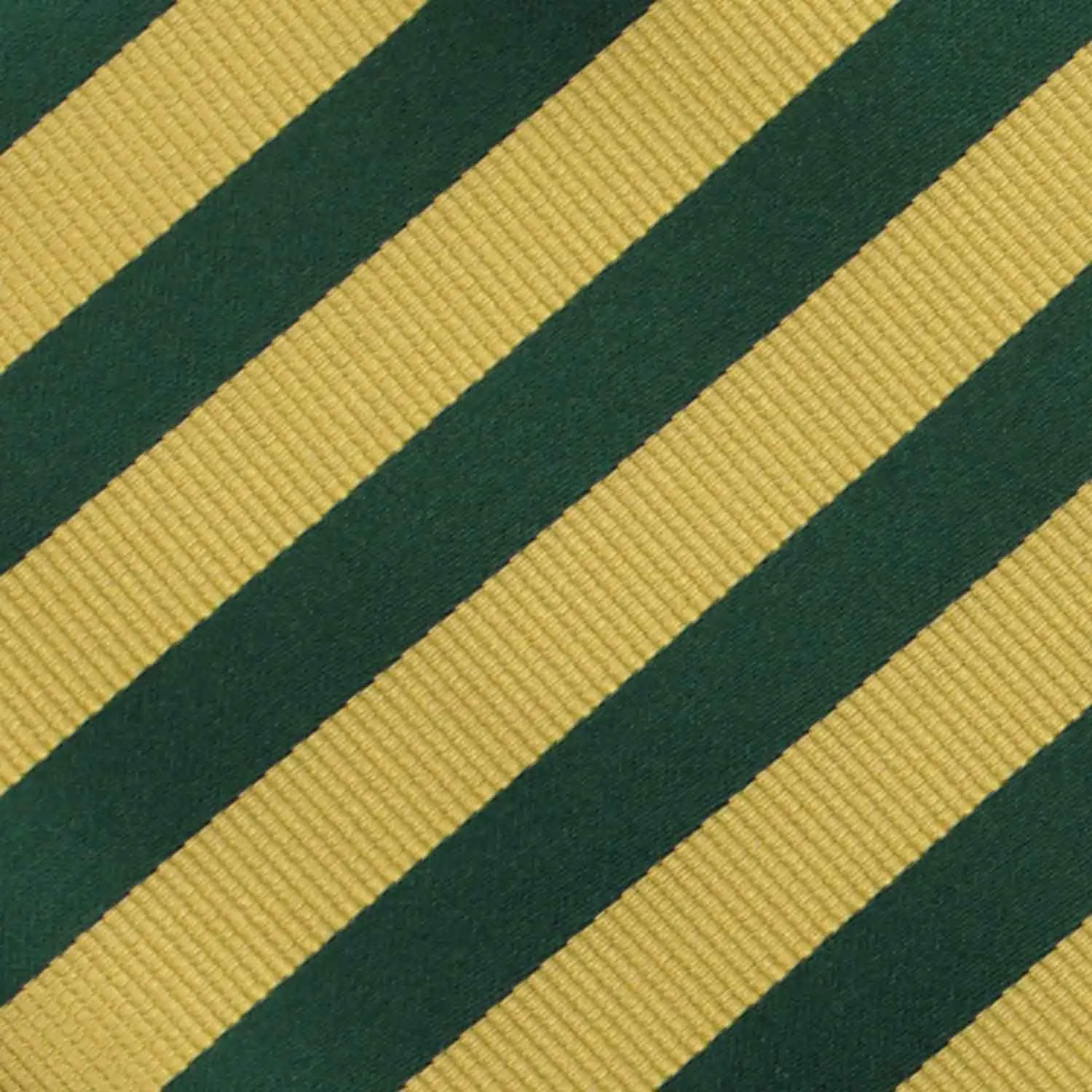 Hunter Green and Gold Formal Striped Tie