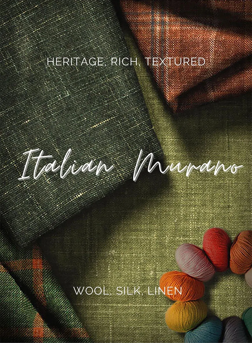 Italian Murano Drope Pink Wool Linen Silk Pants
