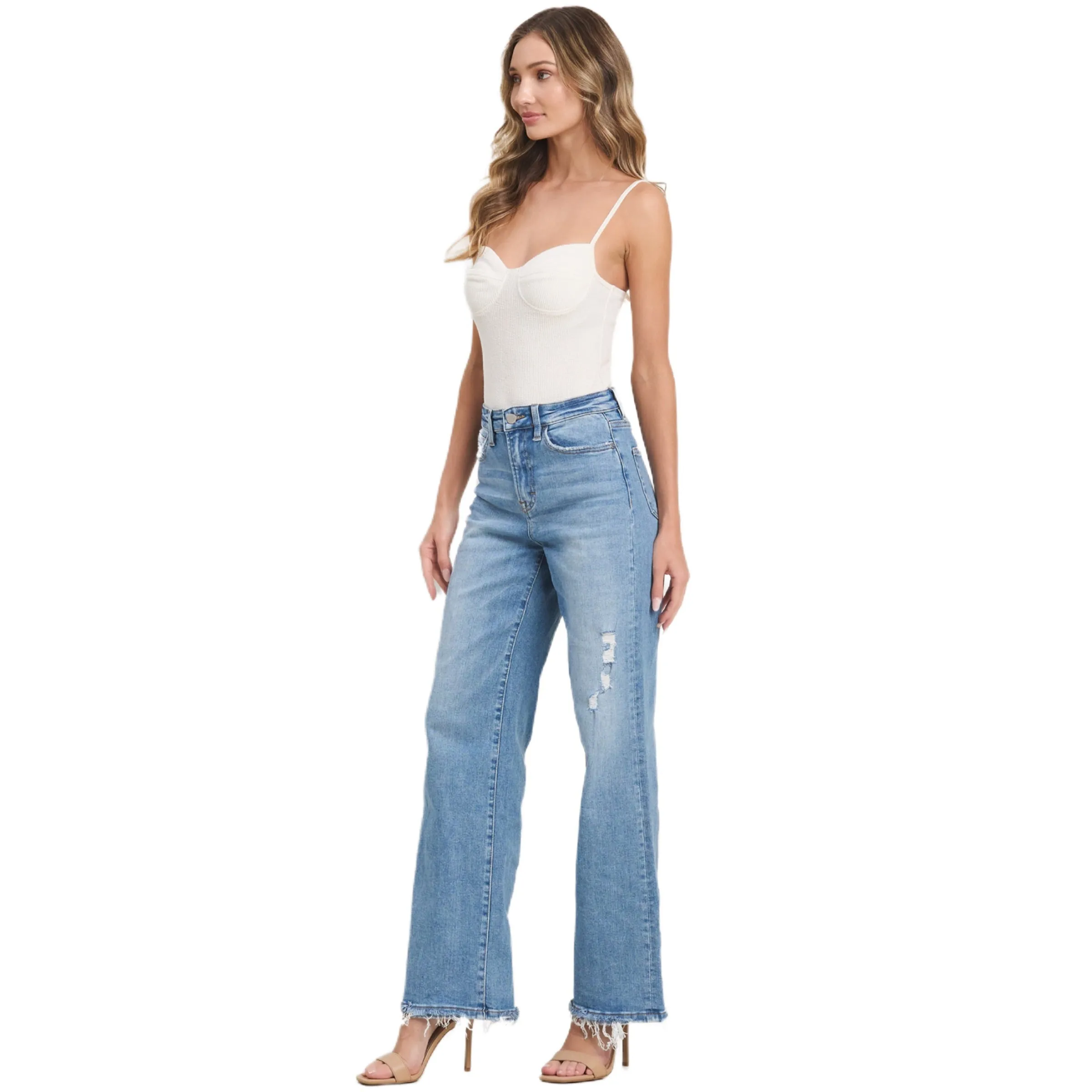 Jelly Jeans High Rise Wide Leg Classic Blue Wash Size 25, 26, 27, 28, 29, 31