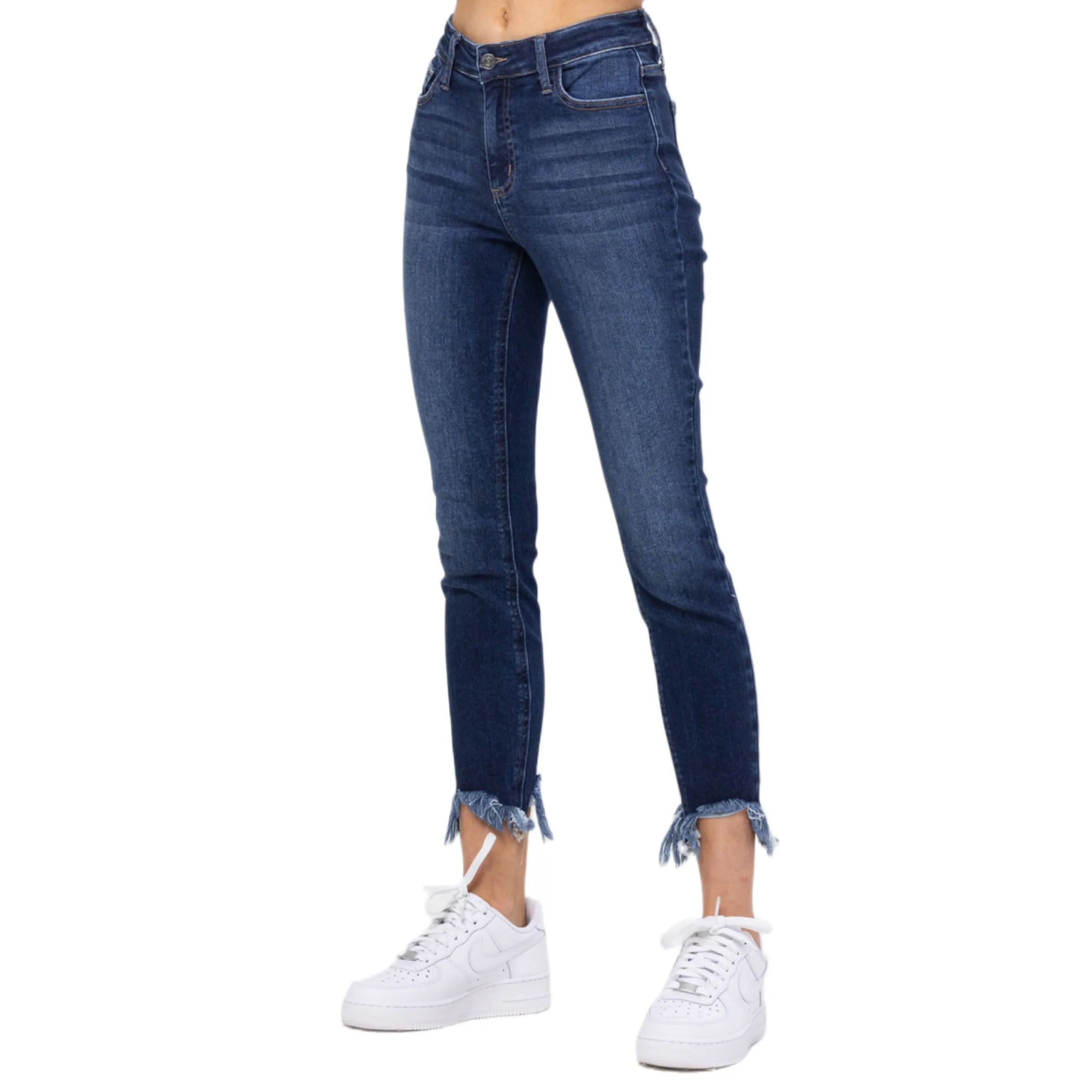 Jelly Jeans Mid Rise Extra Frayed Hem Asymmetrical Size 1, 3, 5, 7, 9, 11, 13
