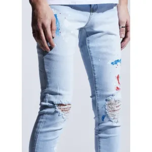 Karter Elsie Light Blue Painted Jeans w/Tears (KTROL-108)