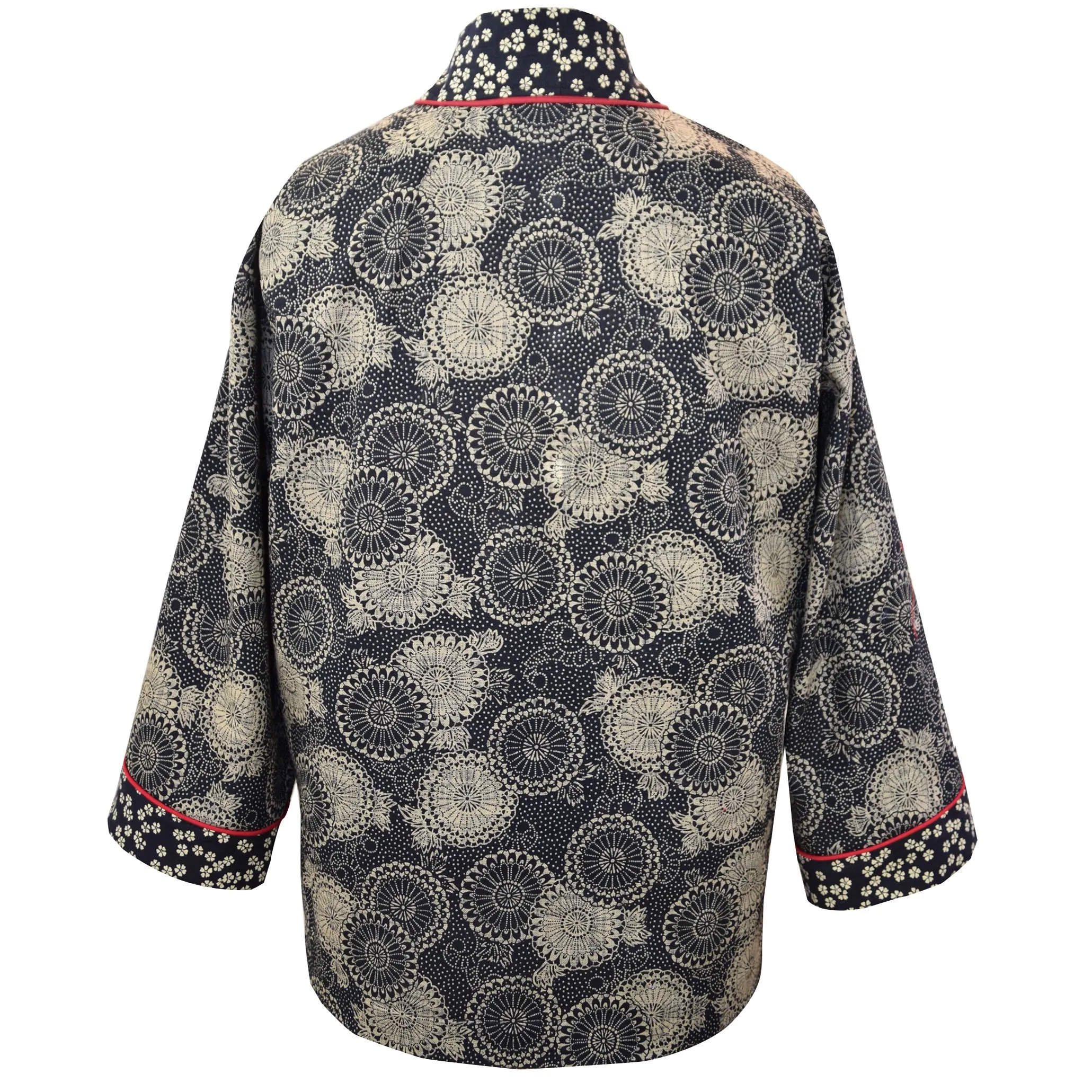 Kimono Style Jacket with Contrast Neckband