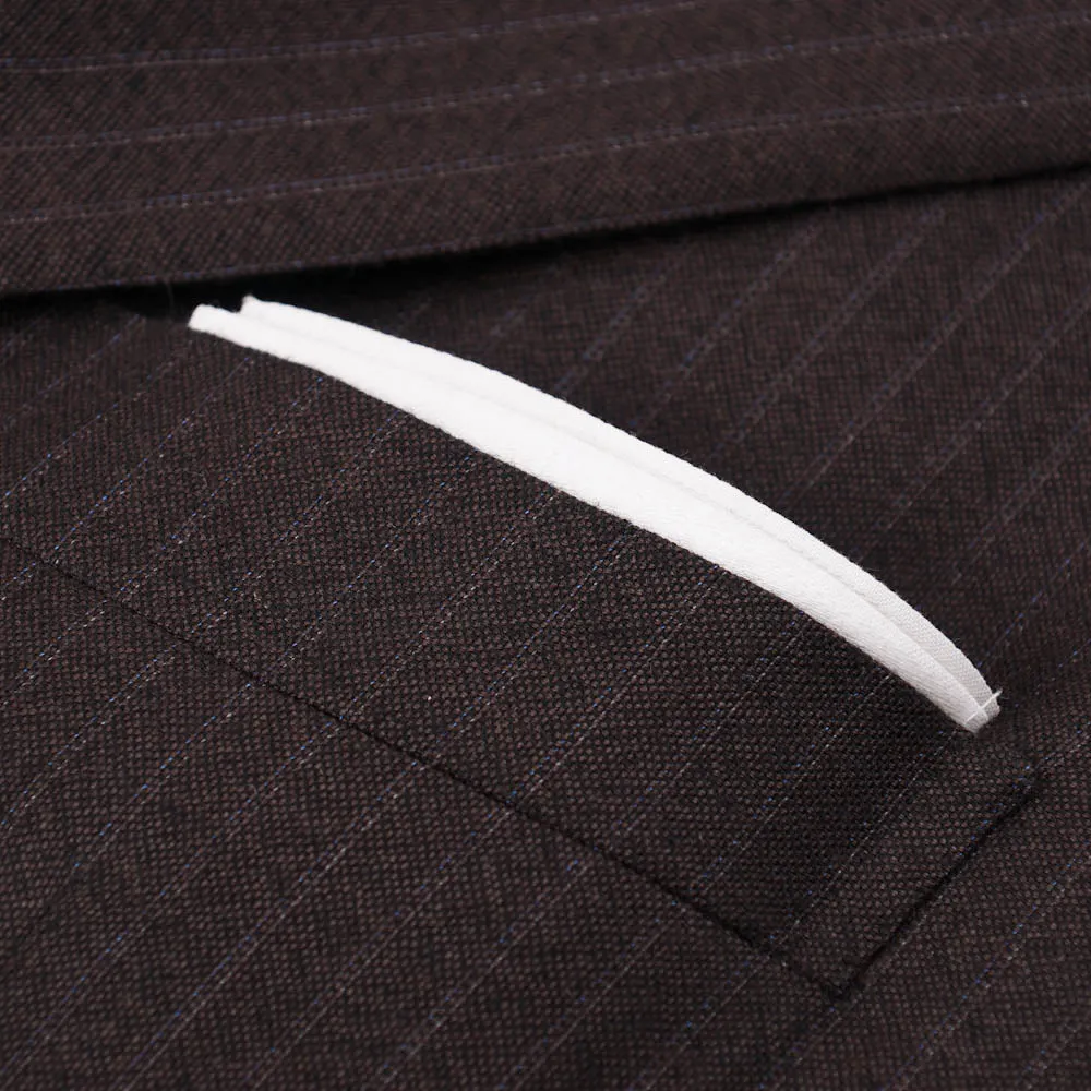Kiton Chocolate Stripe Cashmere Suit