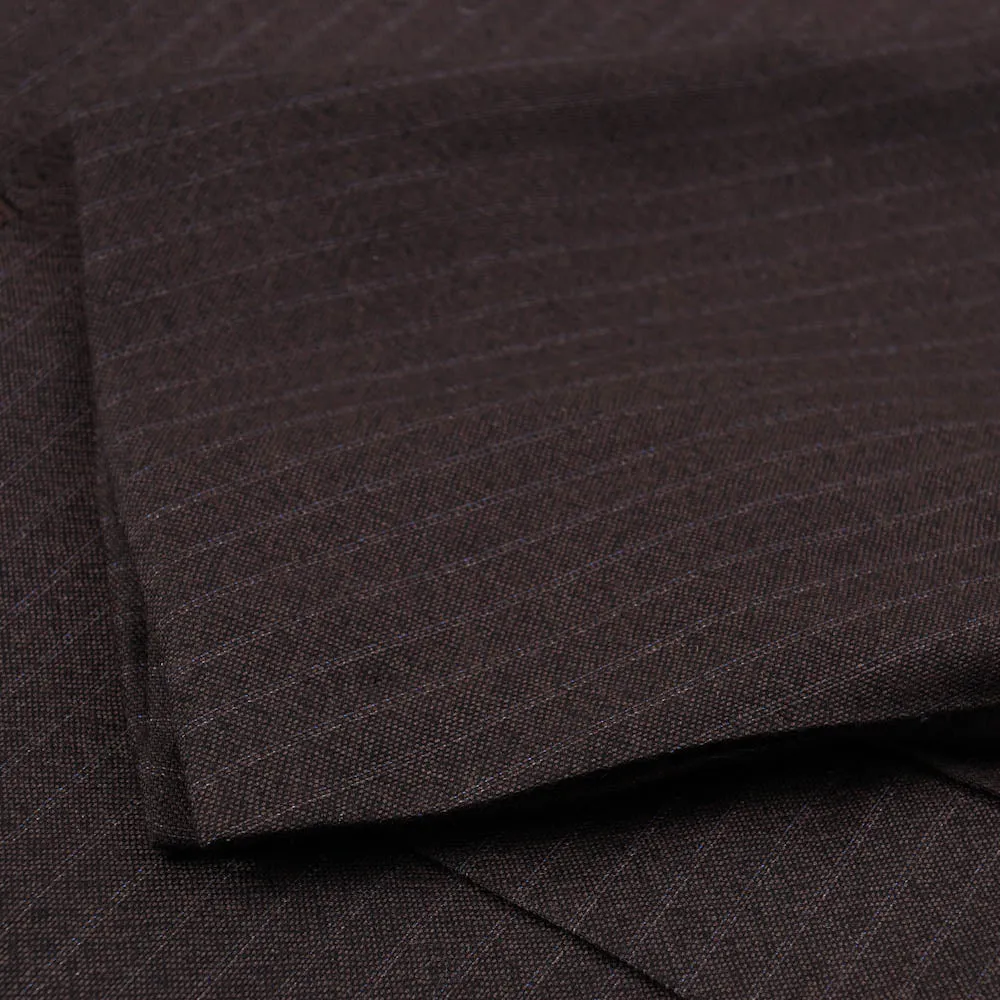 Kiton Chocolate Stripe Cashmere Suit