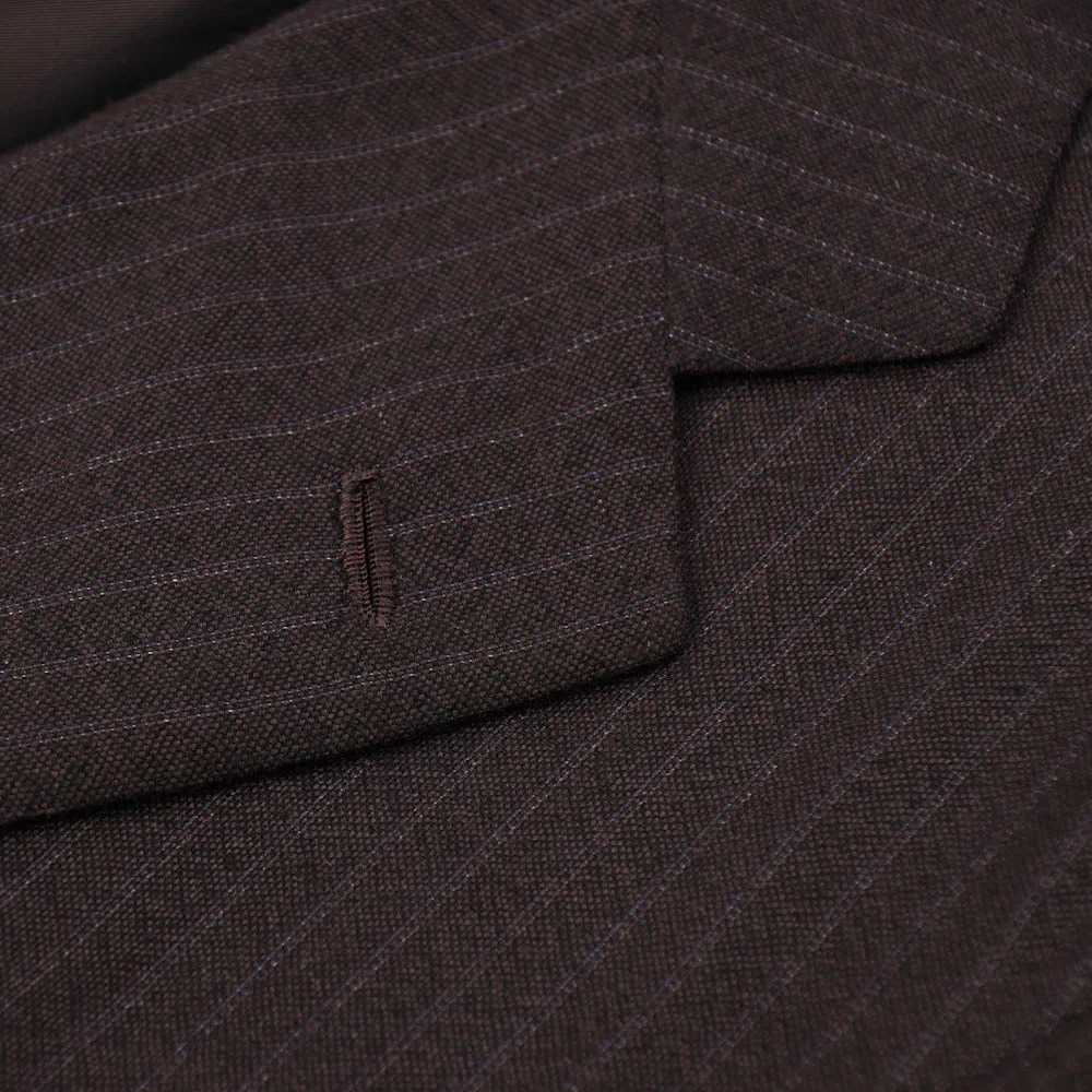 Kiton Chocolate Stripe Cashmere Suit