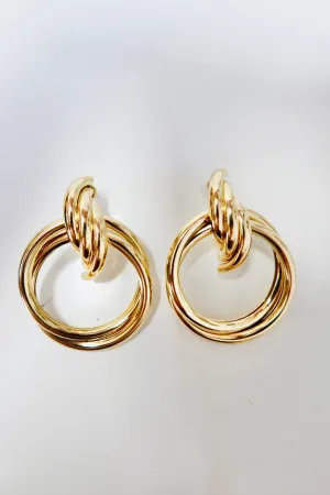 Knock Them Down Earrings, GOLD
