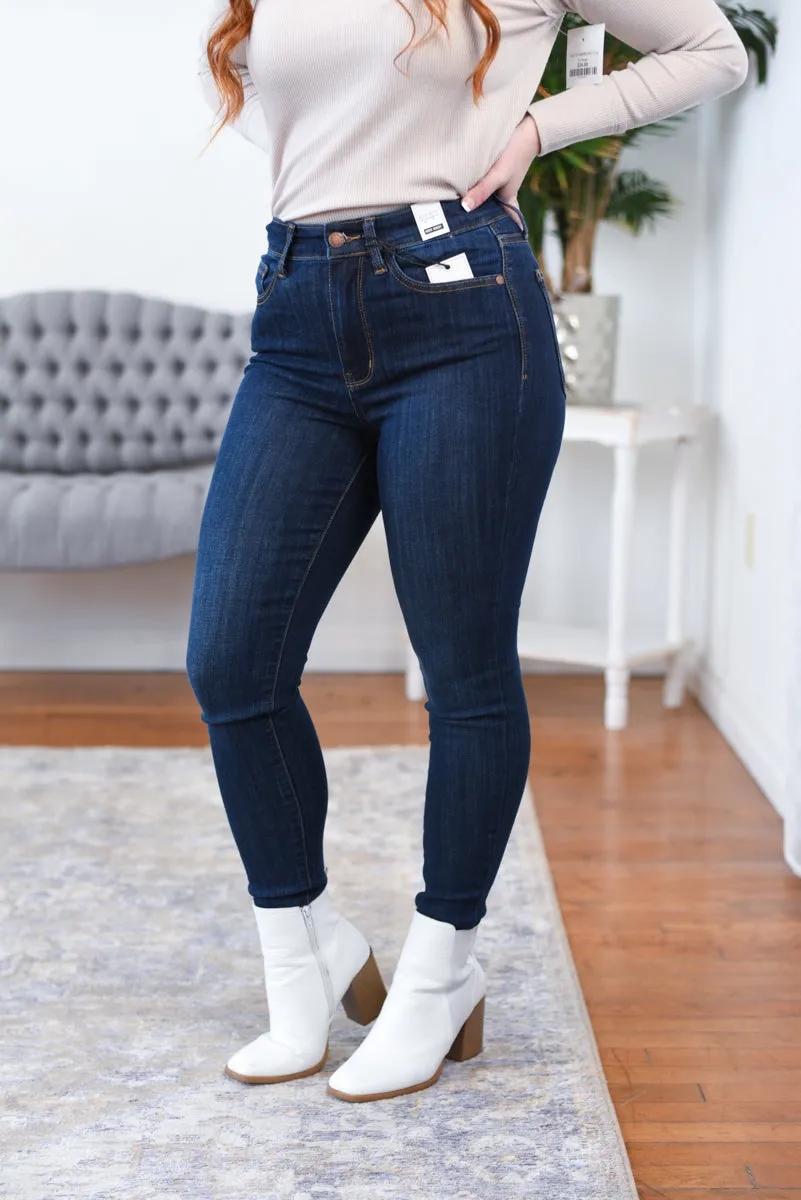 Lavinia High Rise Skinny Back Phone Pocket Judy Blue Jeans