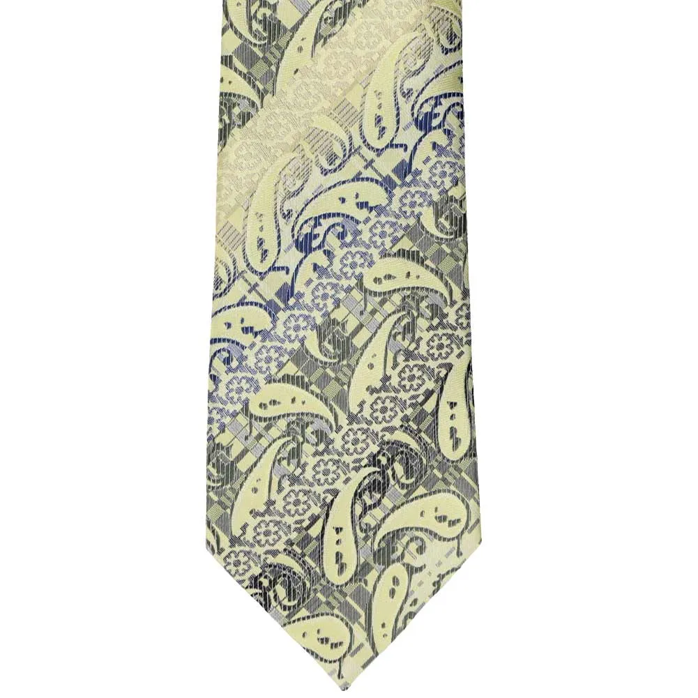 Light Citron Vernon Paisley Necktie
