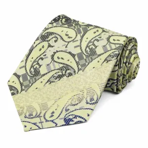 Light Citron Vernon Paisley Necktie