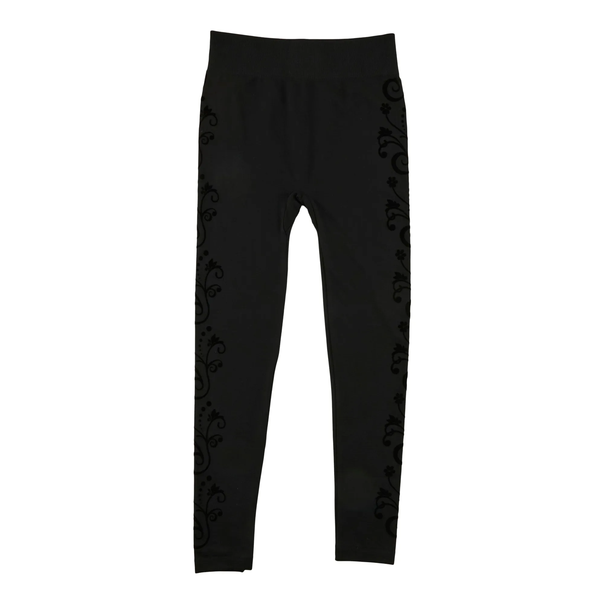 lily morgan Women's Flocked High-Rise Leggings