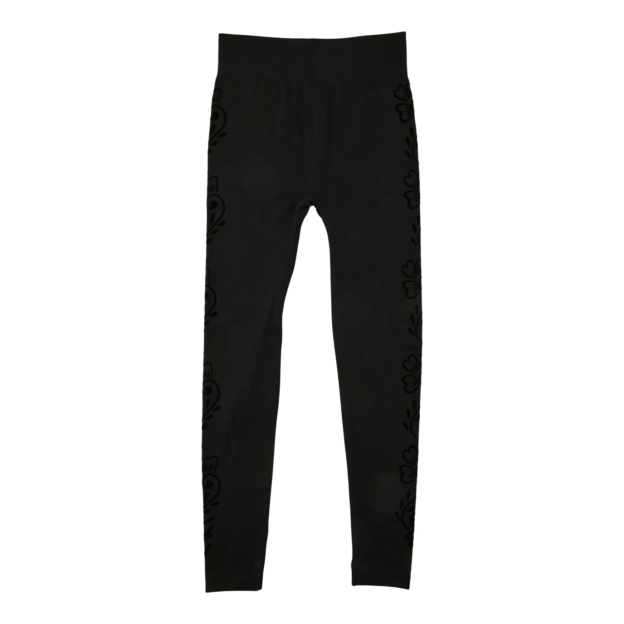 lily morgan Women's Flocked High-Rise Leggings