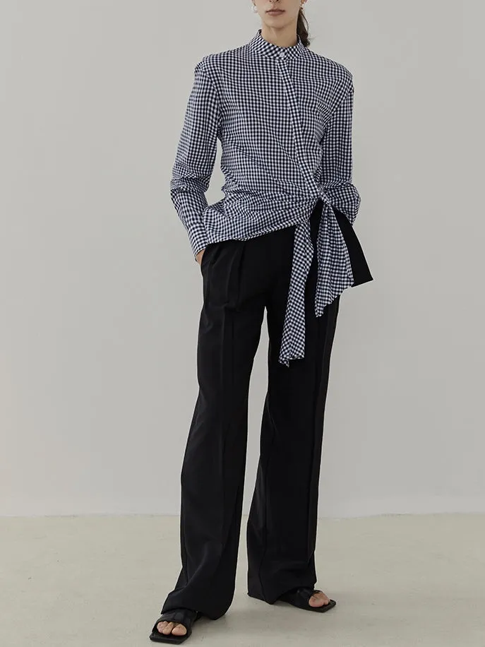 Loose Formal Plain Slacks Pants