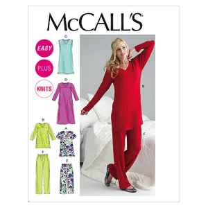 M6474 Misses'/Women's Top, Tunic, Gowns and Pants