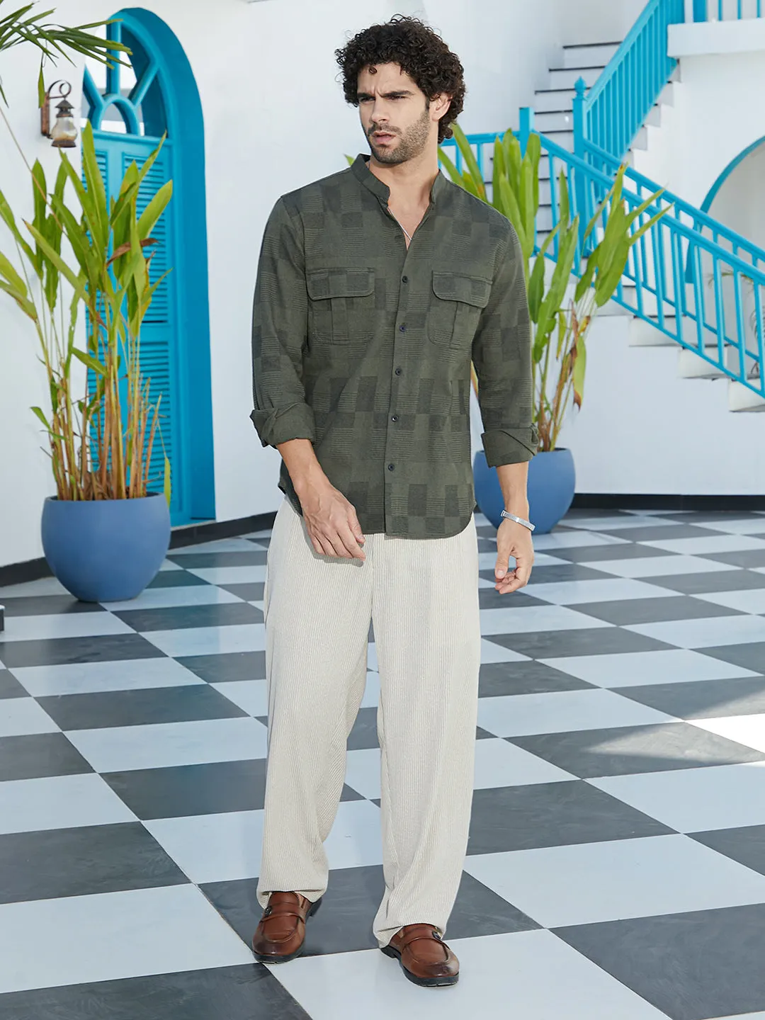 Mandarin Utility Shirt