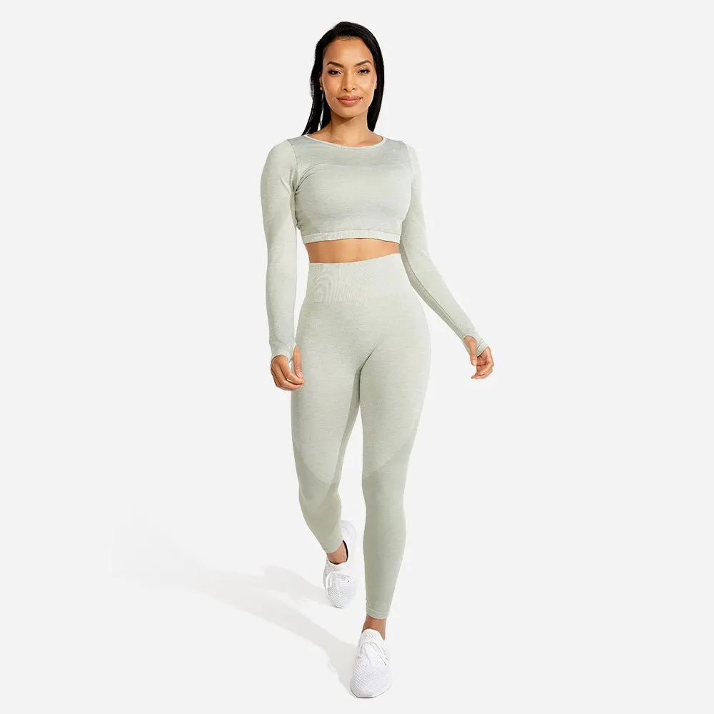 Marl Seamless Leggings - Ice