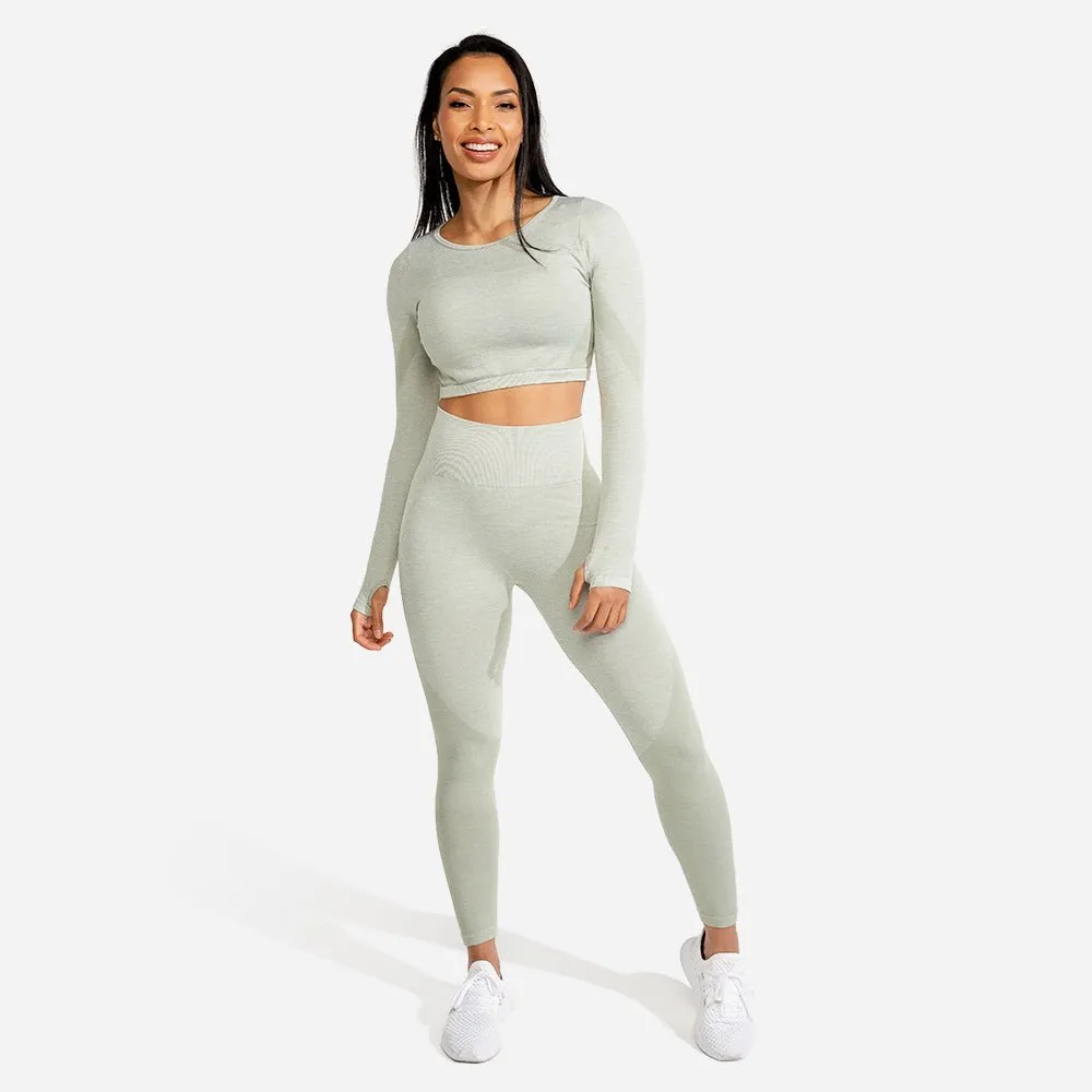 Marl Seamless Leggings - Ice