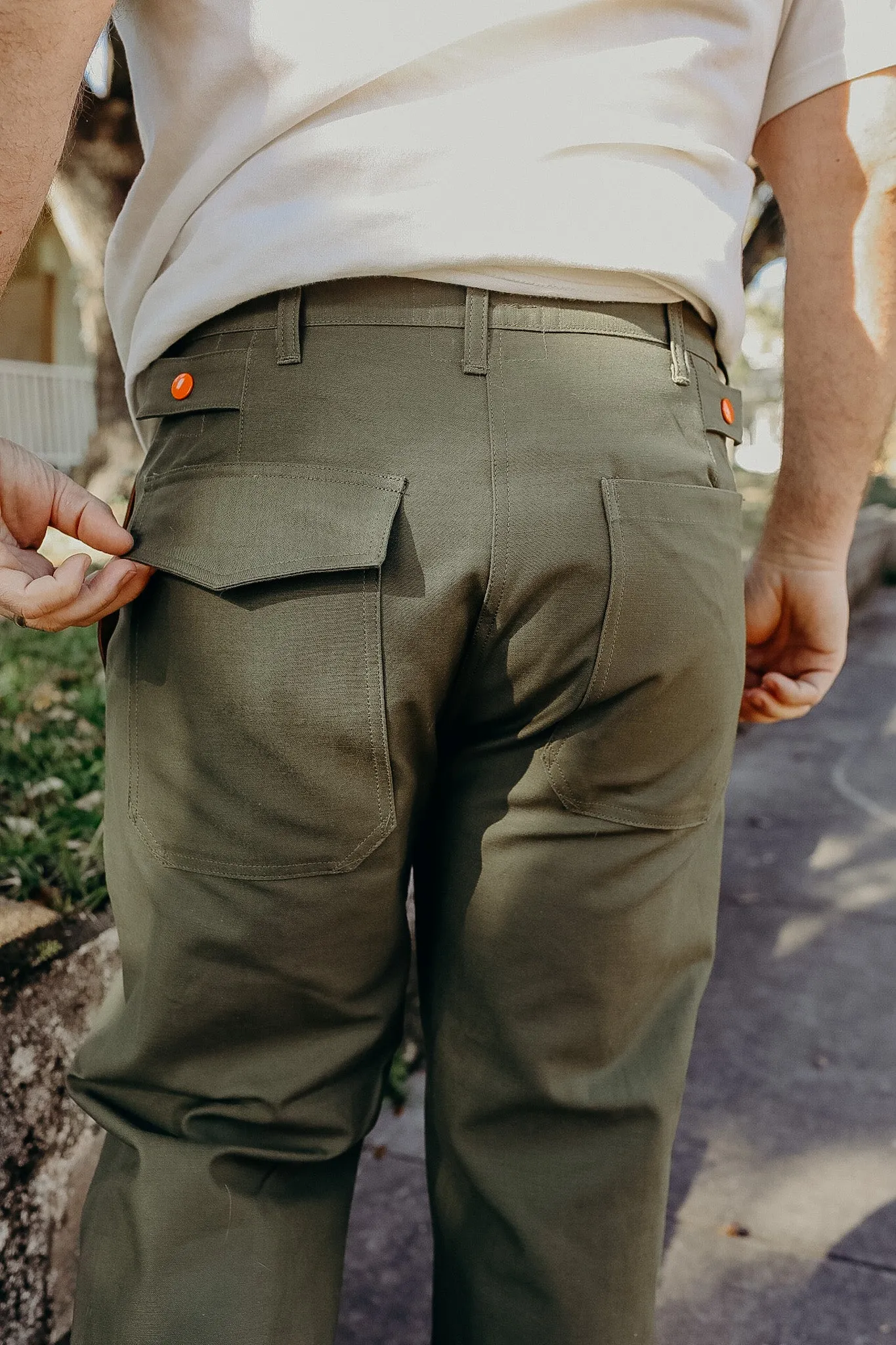 MECHANIC UTILITY TROUSERS - OG-107 COTTON SATEEN