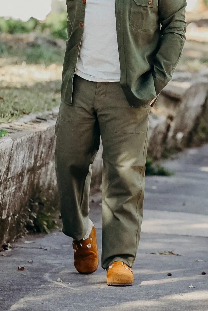 MECHANIC UTILITY TROUSERS - OG-107 COTTON SATEEN