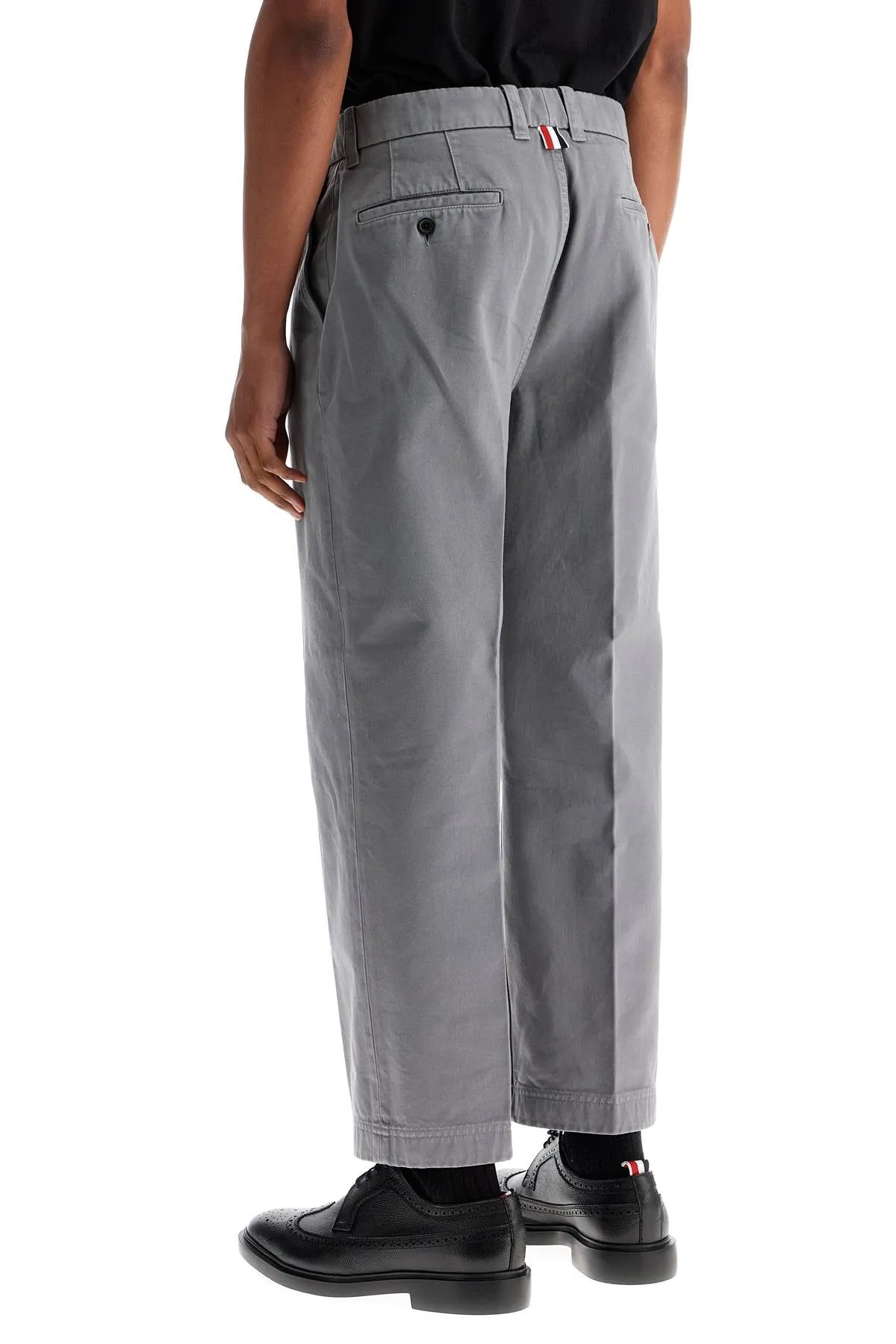 MEDIUM GREY COTTON CHINO UTILITY PANTS