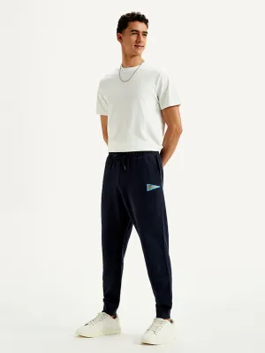 Men's Navy Solid Utility Joggers