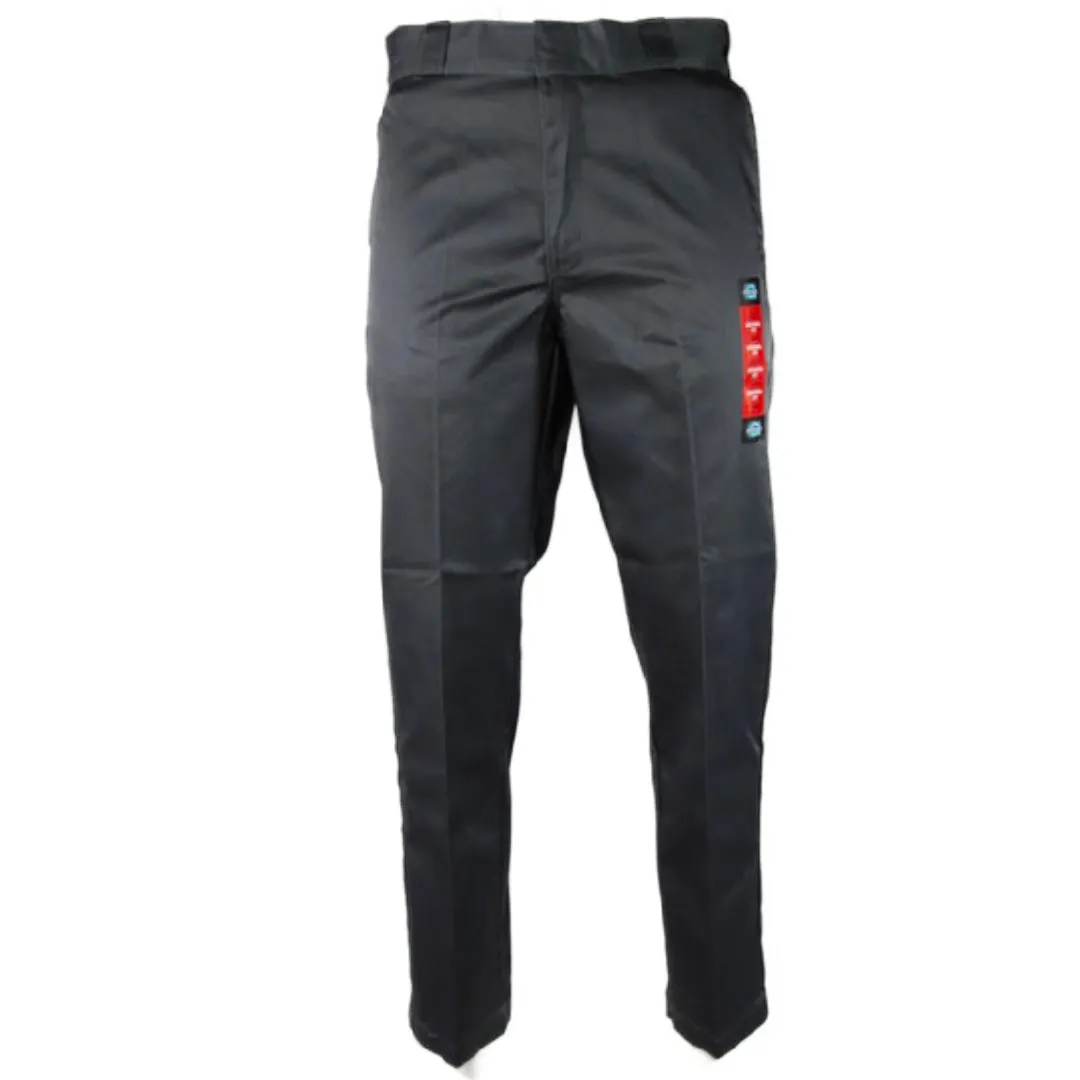 Men's Pants Straight Leg Flat Front Work Trousers Business Formal Dress Slacks