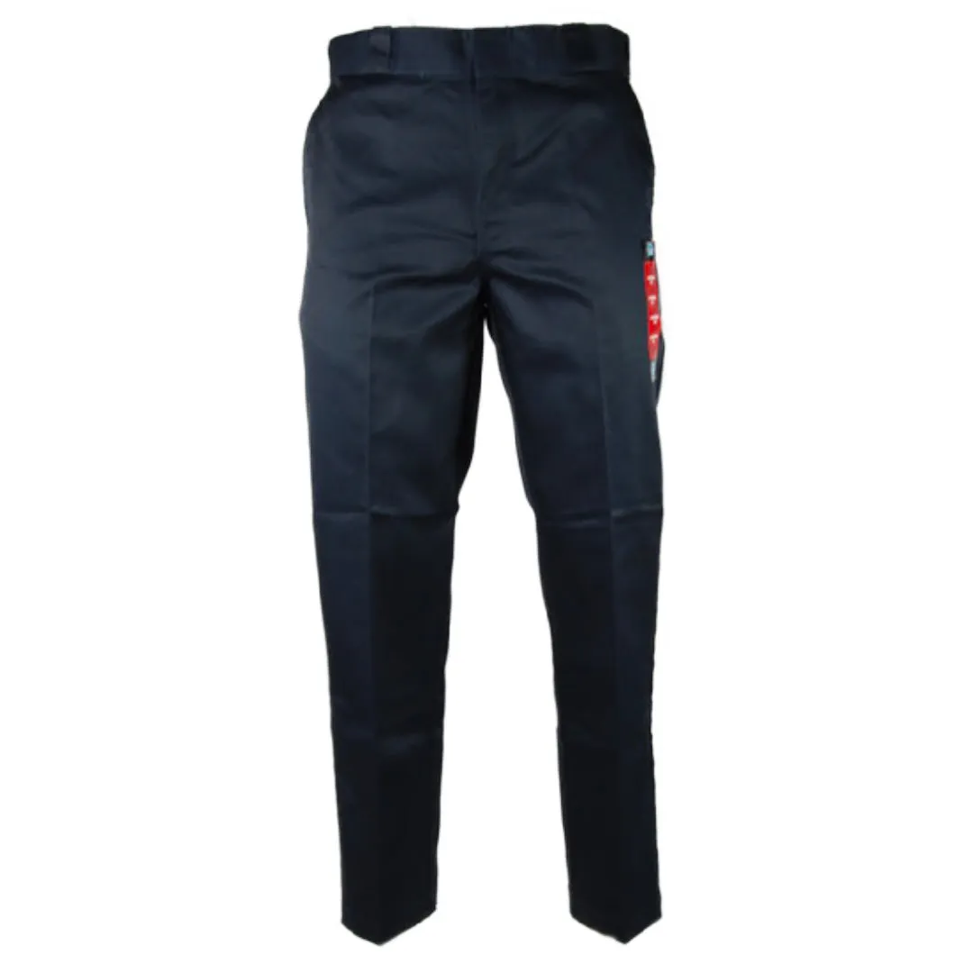 Men's Pants Straight Leg Flat Front Work Trousers Business Formal Dress Slacks