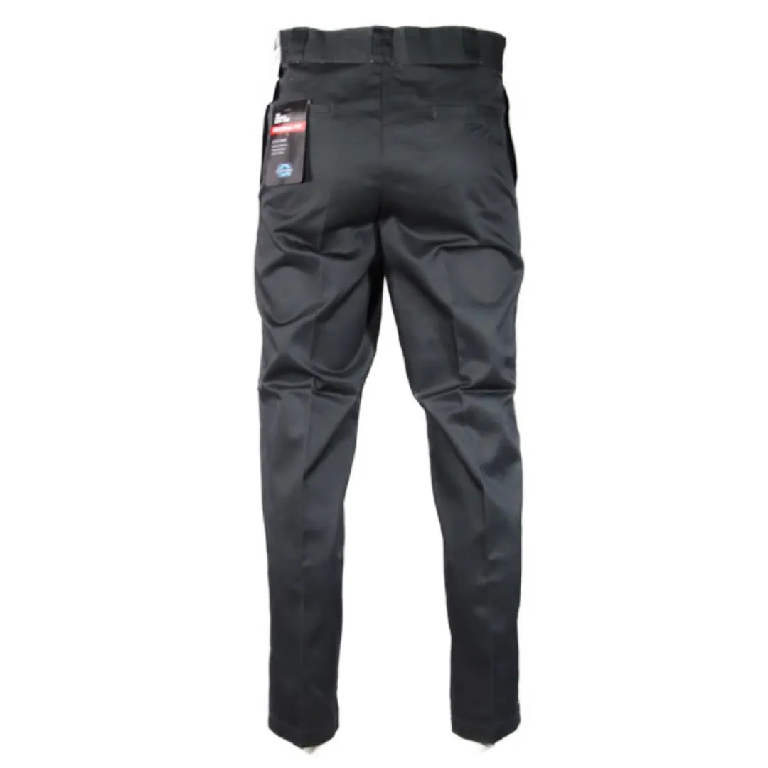 Men's Pants Straight Leg Flat Front Work Trousers Business Formal Dress Slacks