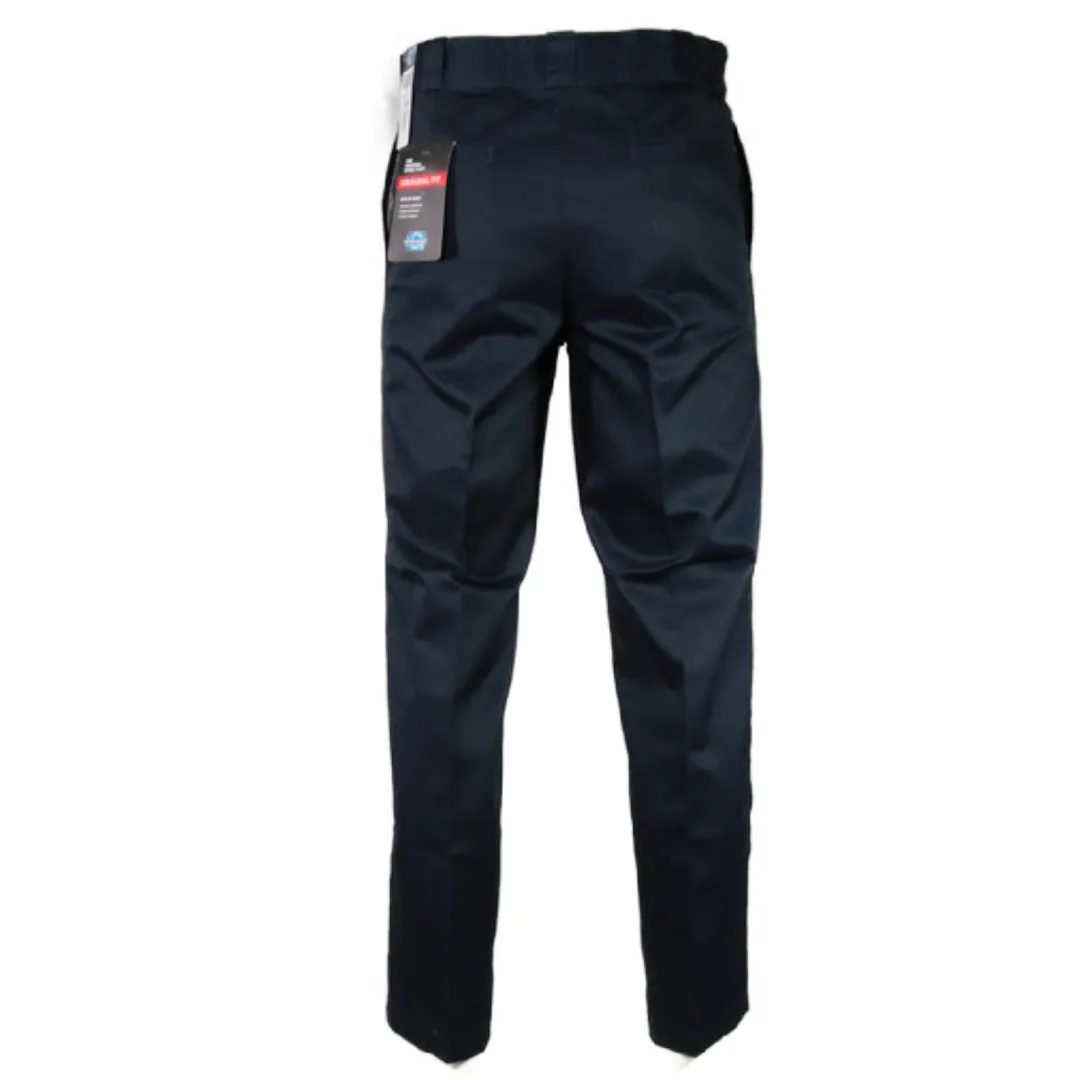 Men's Pants Straight Leg Flat Front Work Trousers Business Formal Dress Slacks