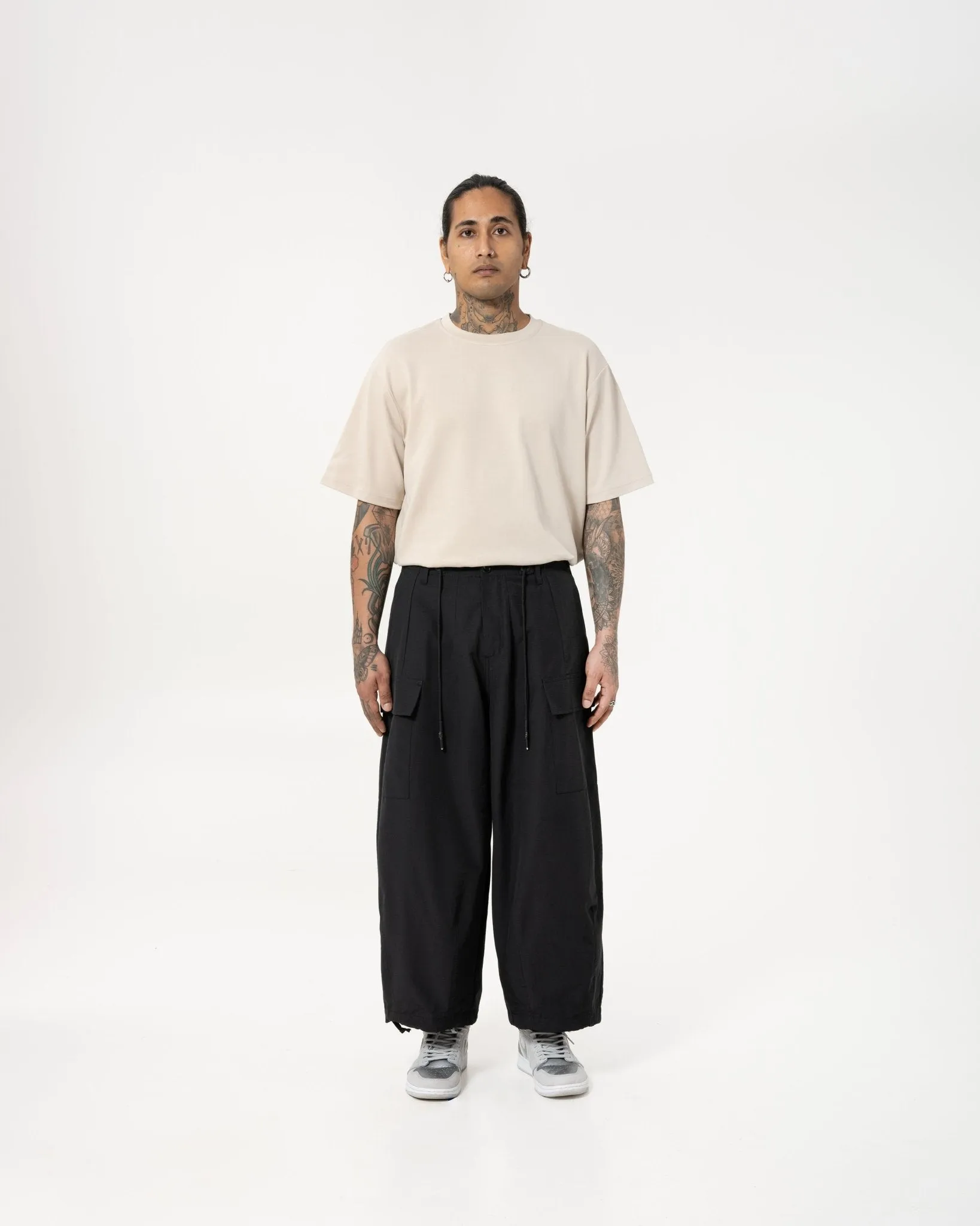 Multi-Pocket Ripstop Pants - Black