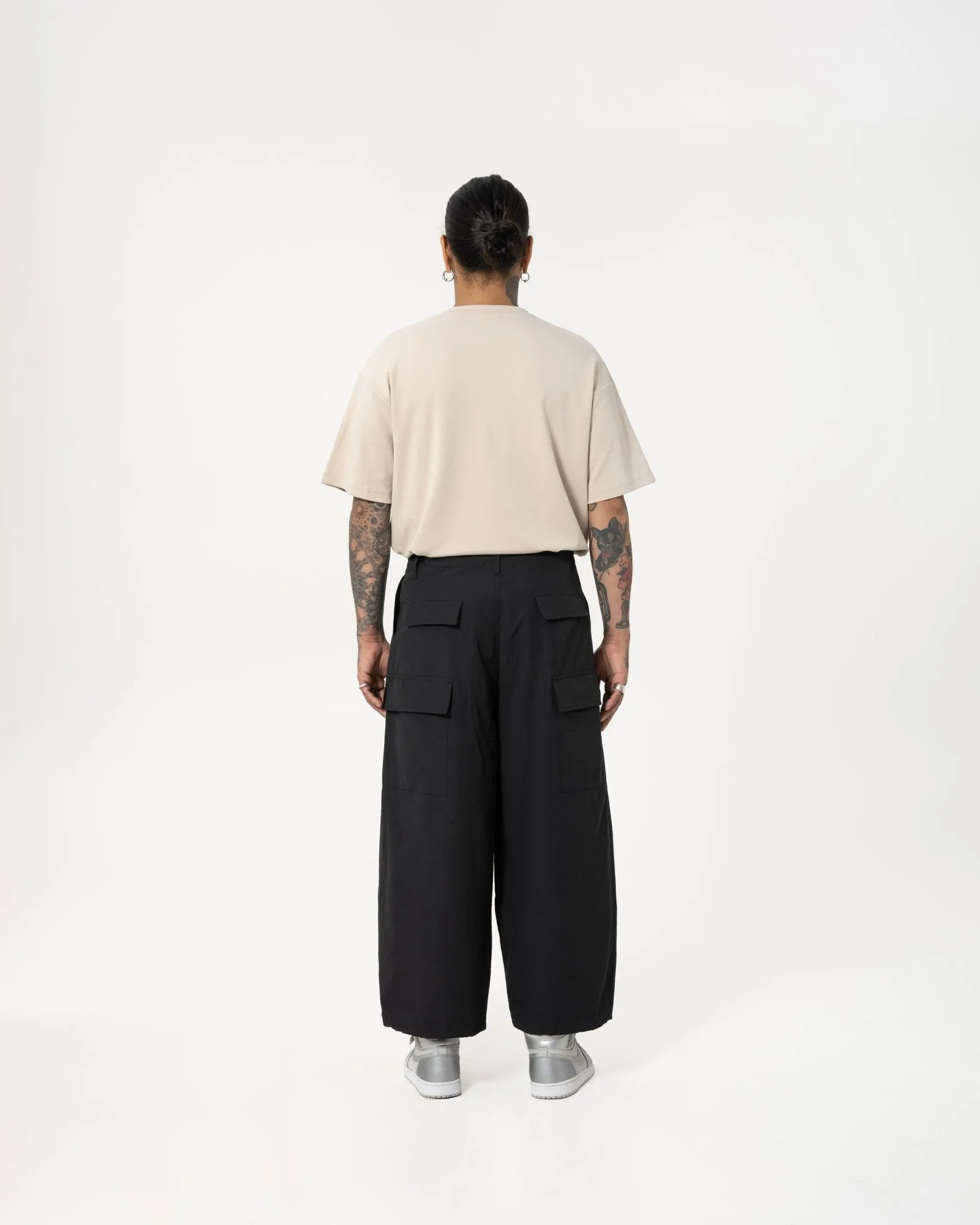 Multi-Pocket Ripstop Pants - Black