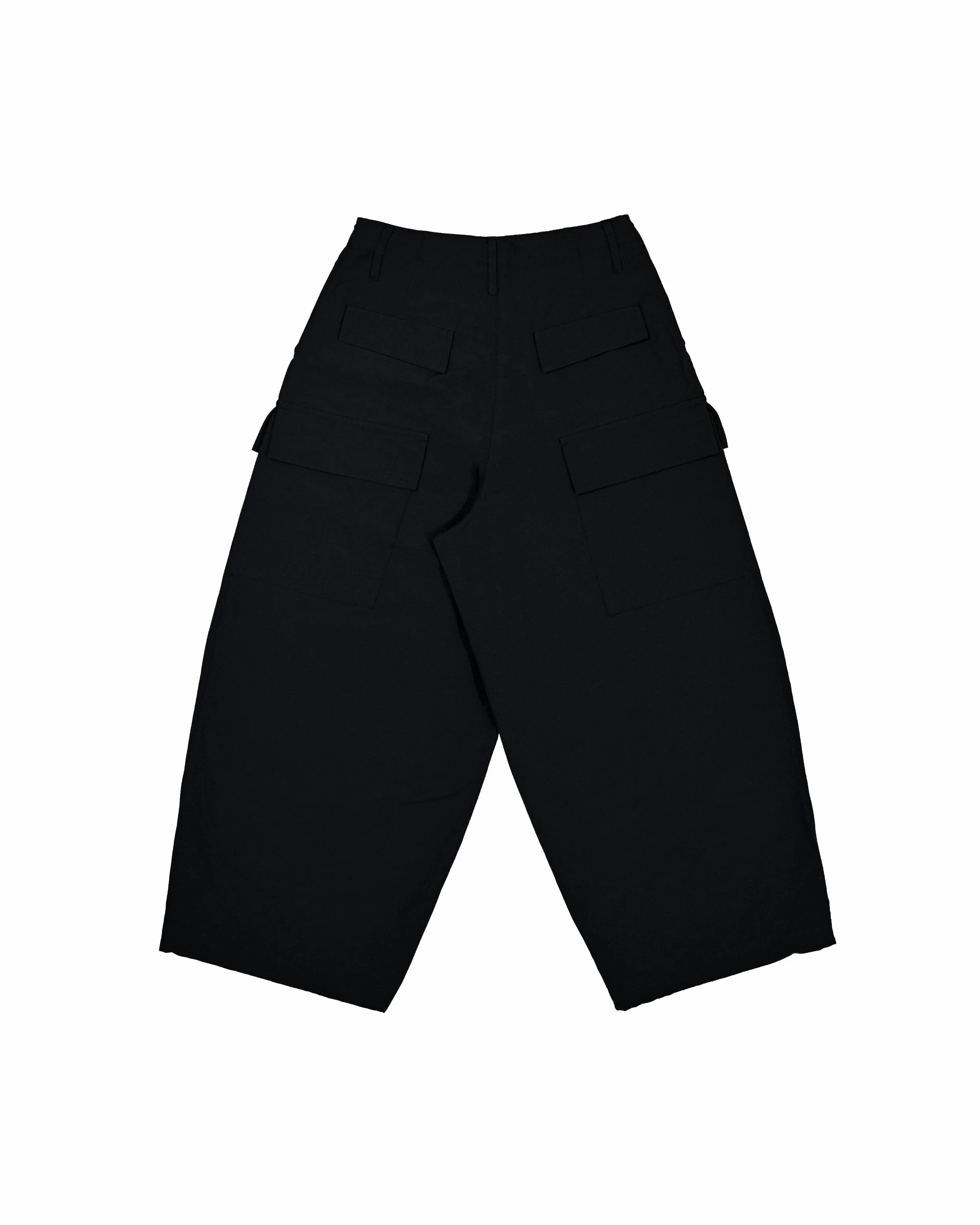 Multi-Pocket Ripstop Pants - Black