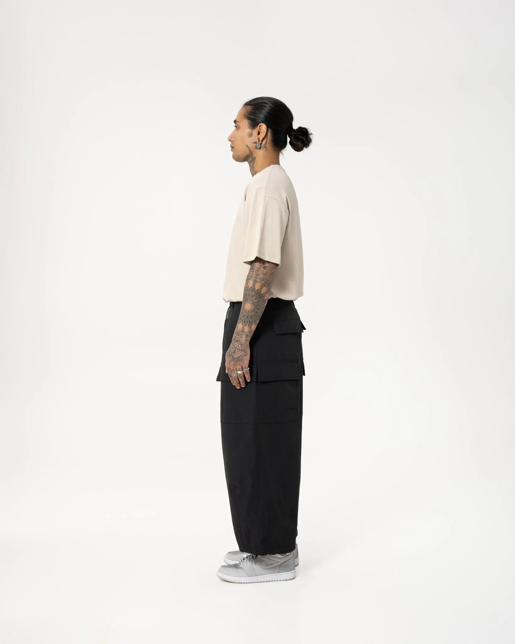 Multi-Pocket Ripstop Pants - Black