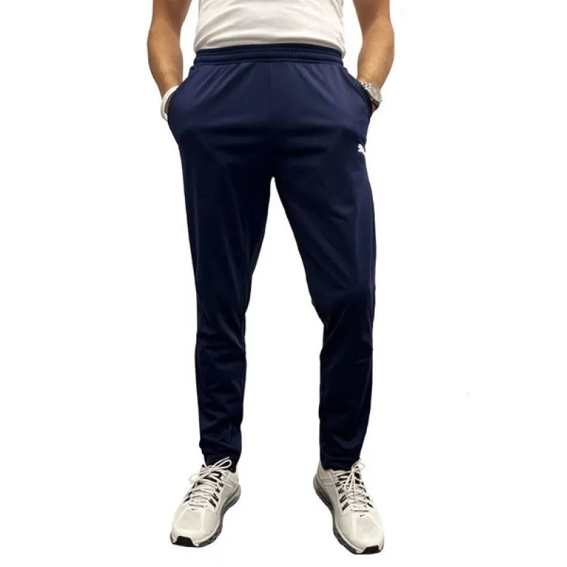 Navy Blue Puma Men's Sweatpants with Elastic Waist and Drawstring