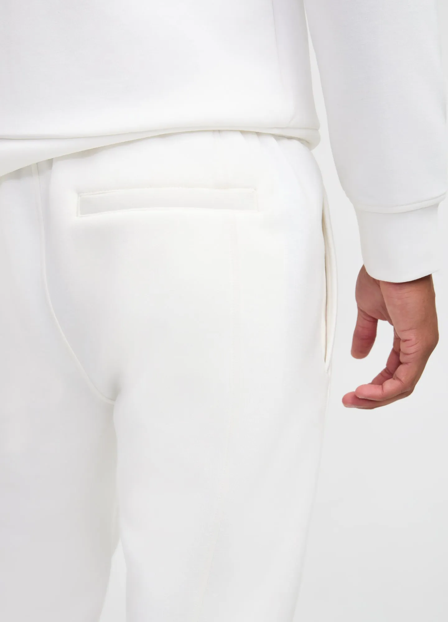 Neoprene Drawstring Sweatpants Ecru