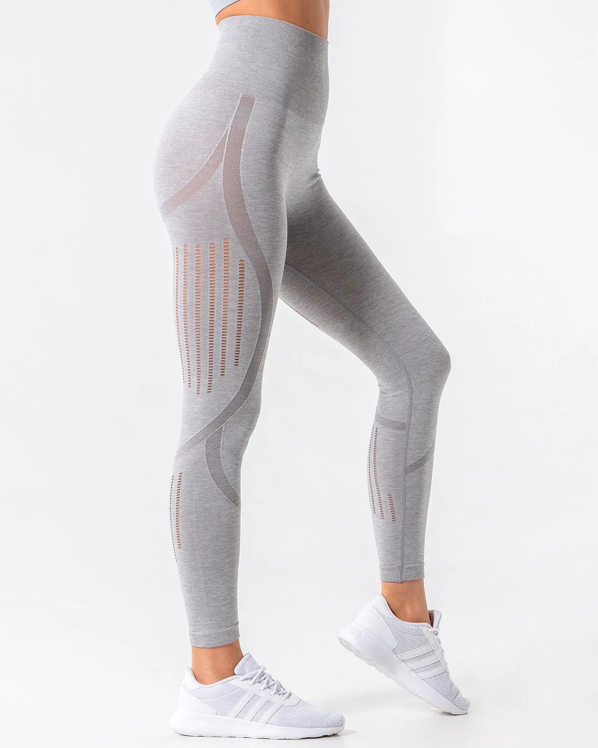 Nina Luxe Hollow Leggings - Grey