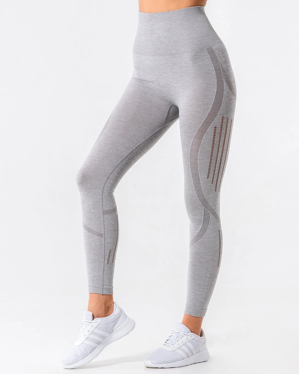 Nina Luxe Hollow Leggings - Grey