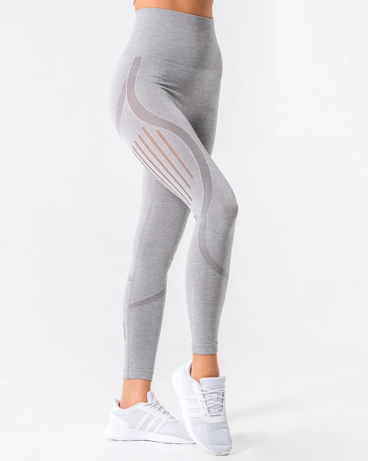 Nina Luxe Hollow Leggings - Grey