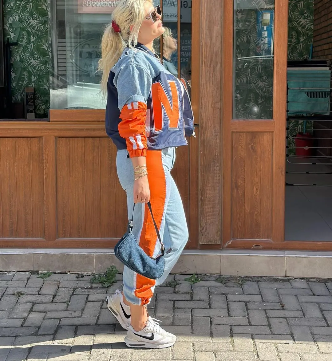 NR Denim Printed Jogger Set