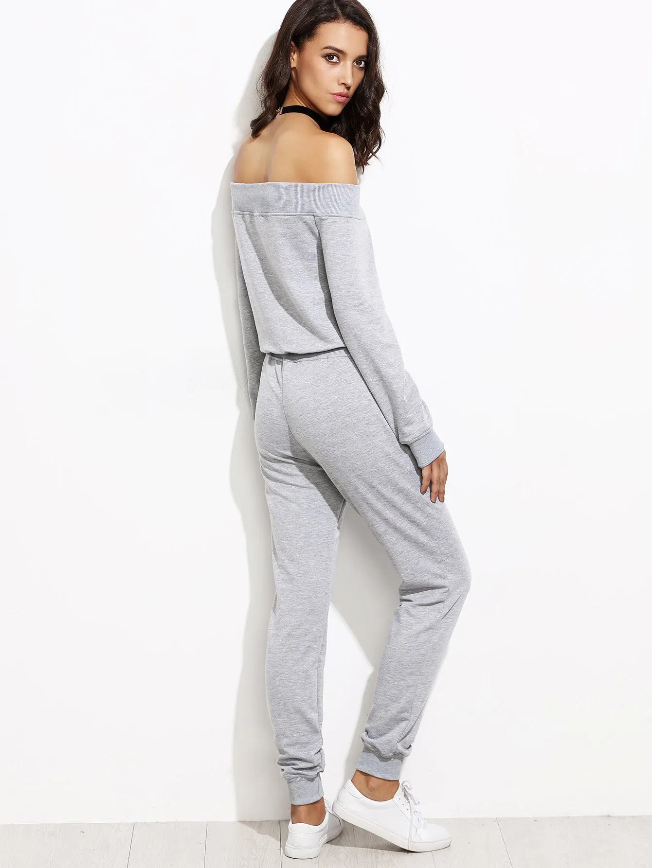 Off the Shoulder Sweat Set