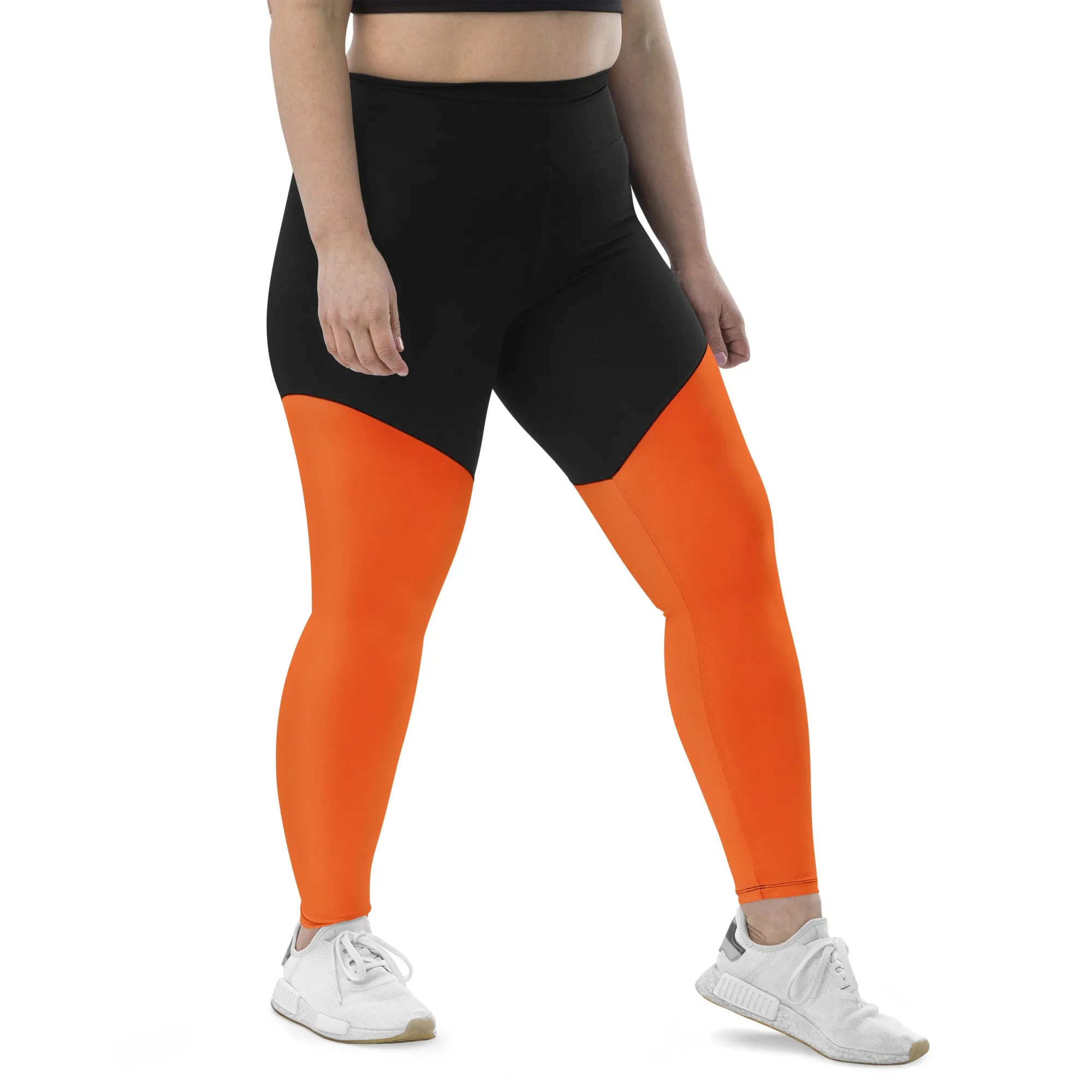 Orange Sports Leggings (Glamourange Women Sports Leggings With Design Colour)
