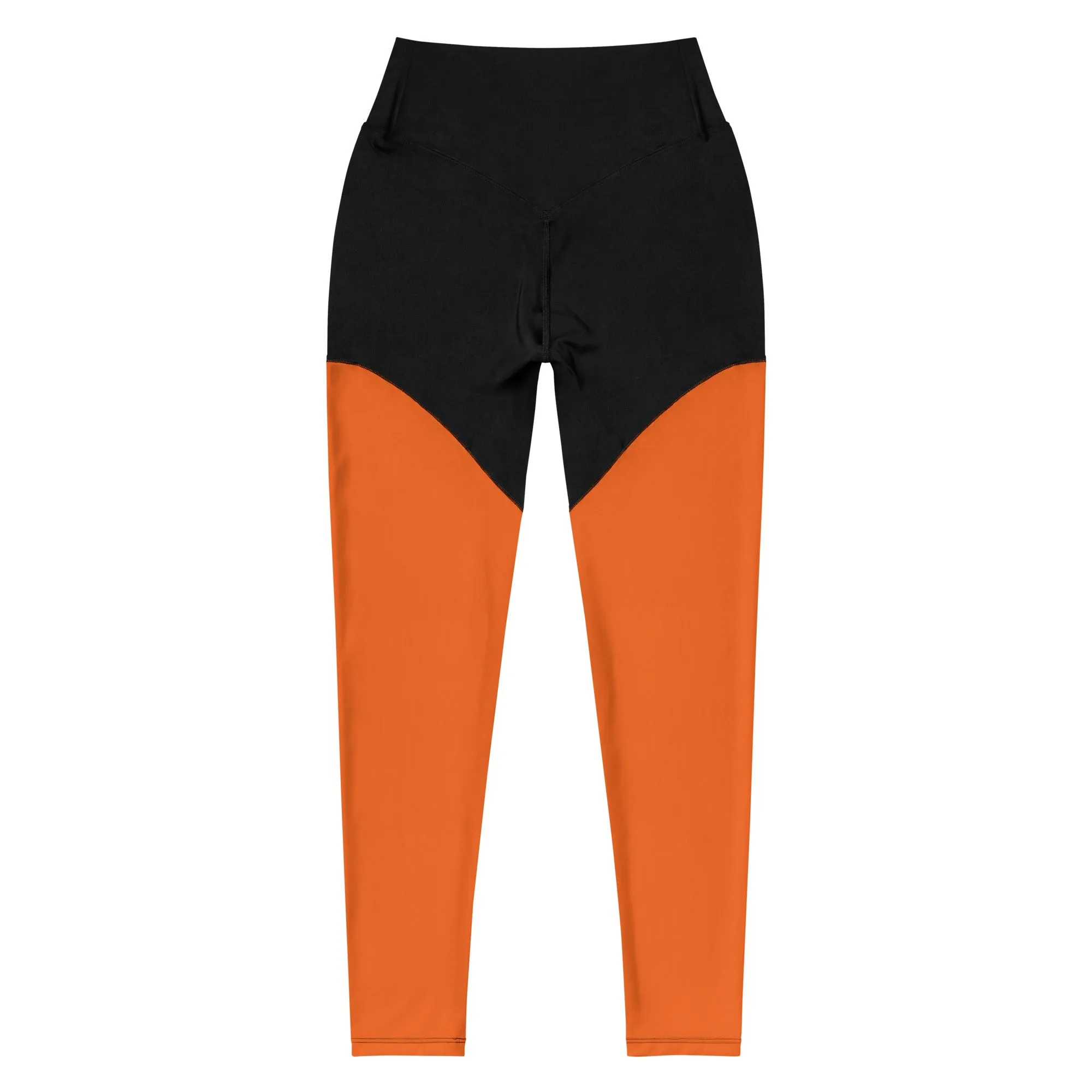 Orange Sports Leggings (Glamourange Women Sports Leggings With Design Colour)