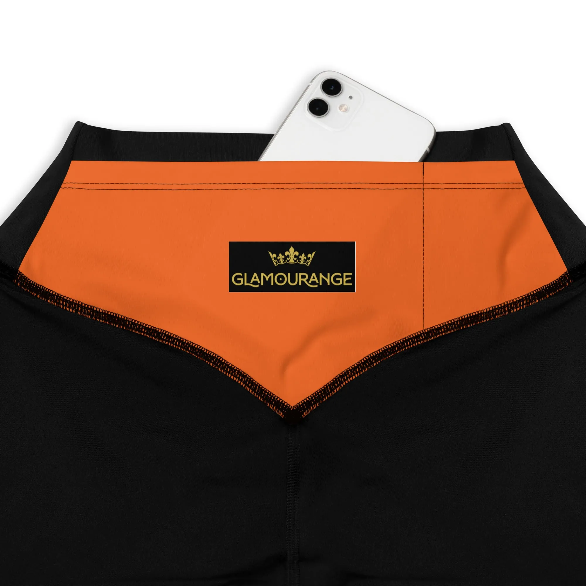 Orange Sports Leggings (Glamourange Women Sports Leggings With Design Colour)