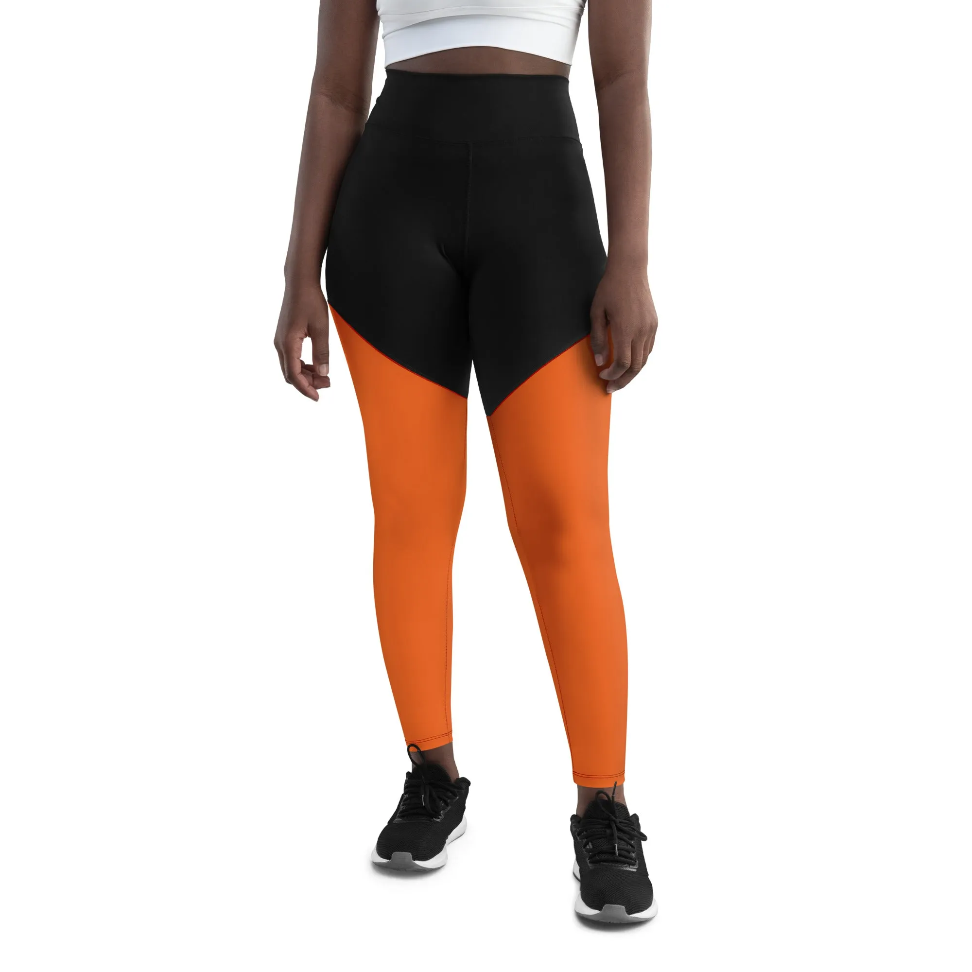 Orange Sports Leggings (Glamourange Women Sports Leggings With Design Colour)