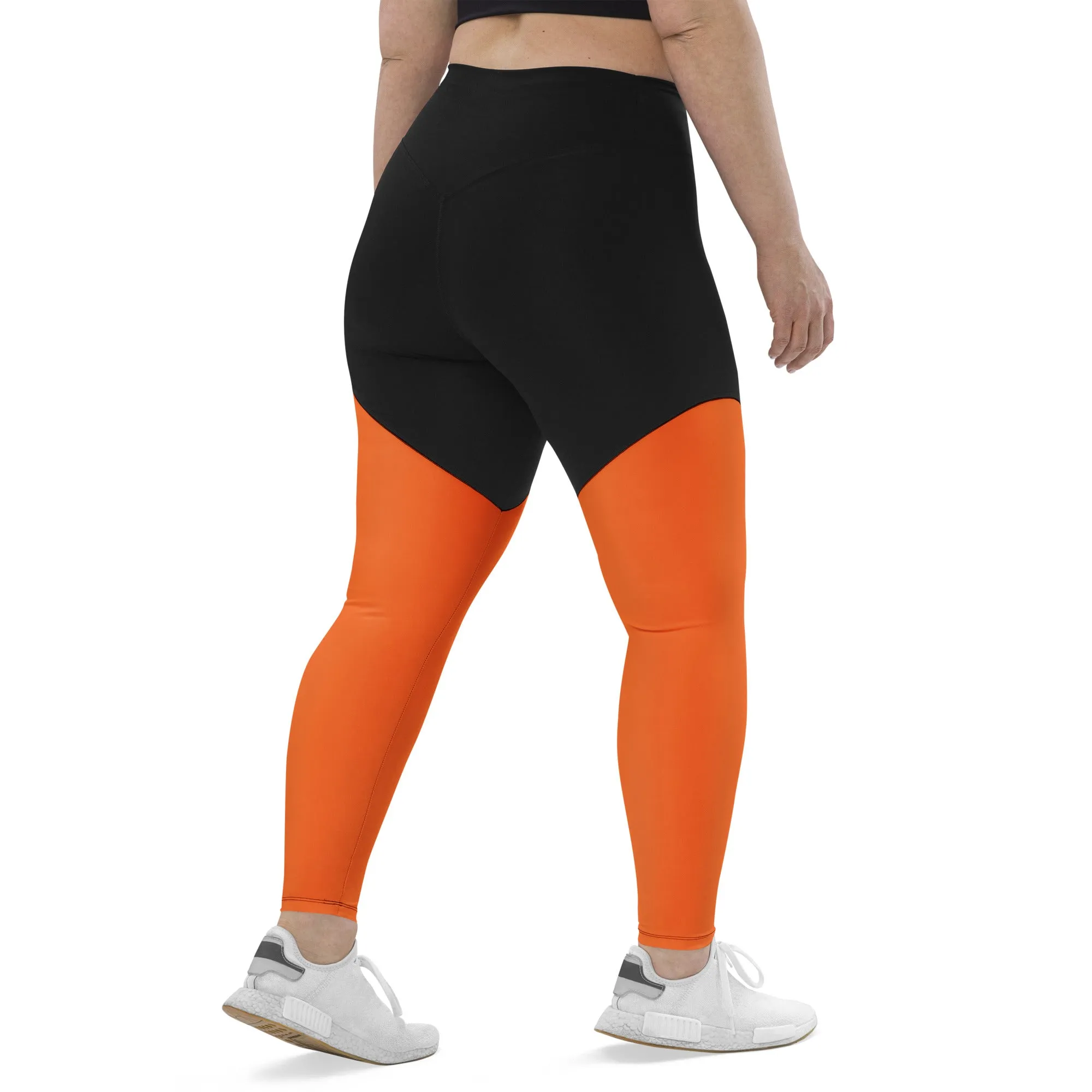 Orange Sports Leggings (Glamourange Women Sports Leggings With Design Colour)