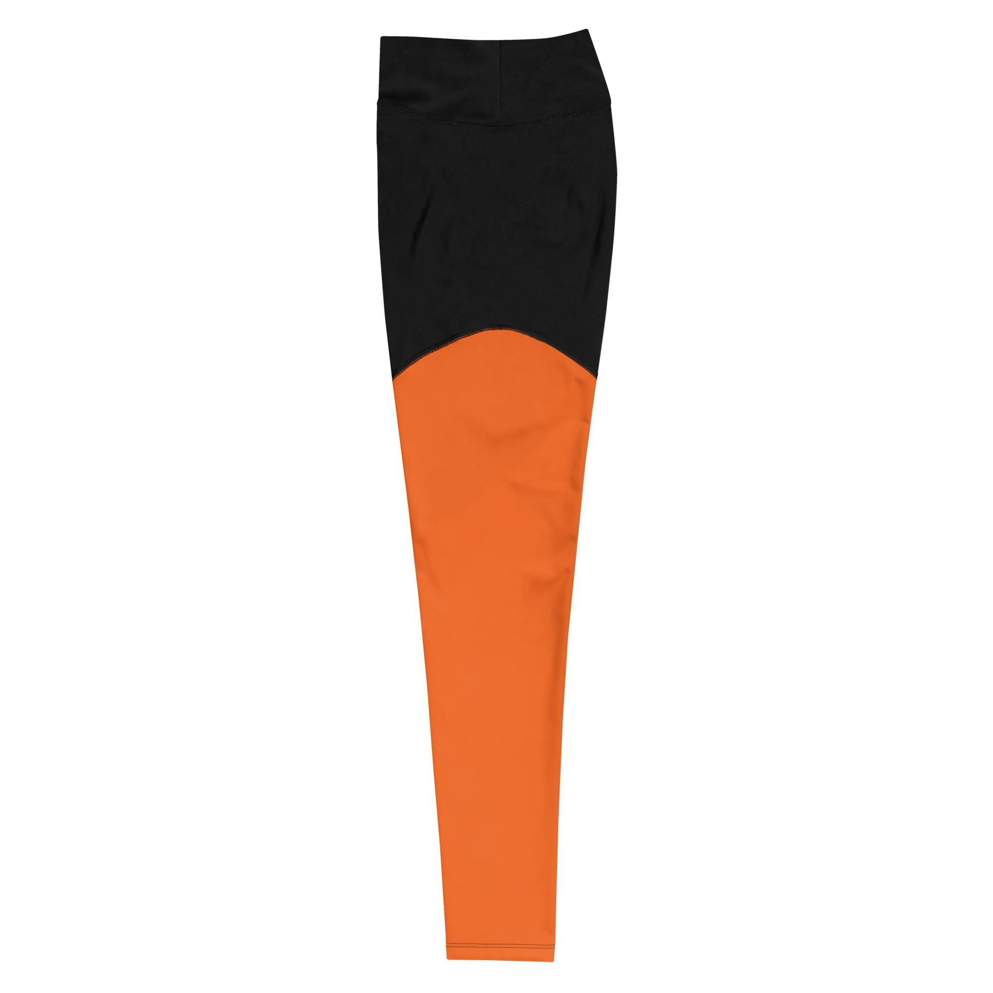 Orange Sports Leggings (Glamourange Women Sports Leggings With Design Colour)