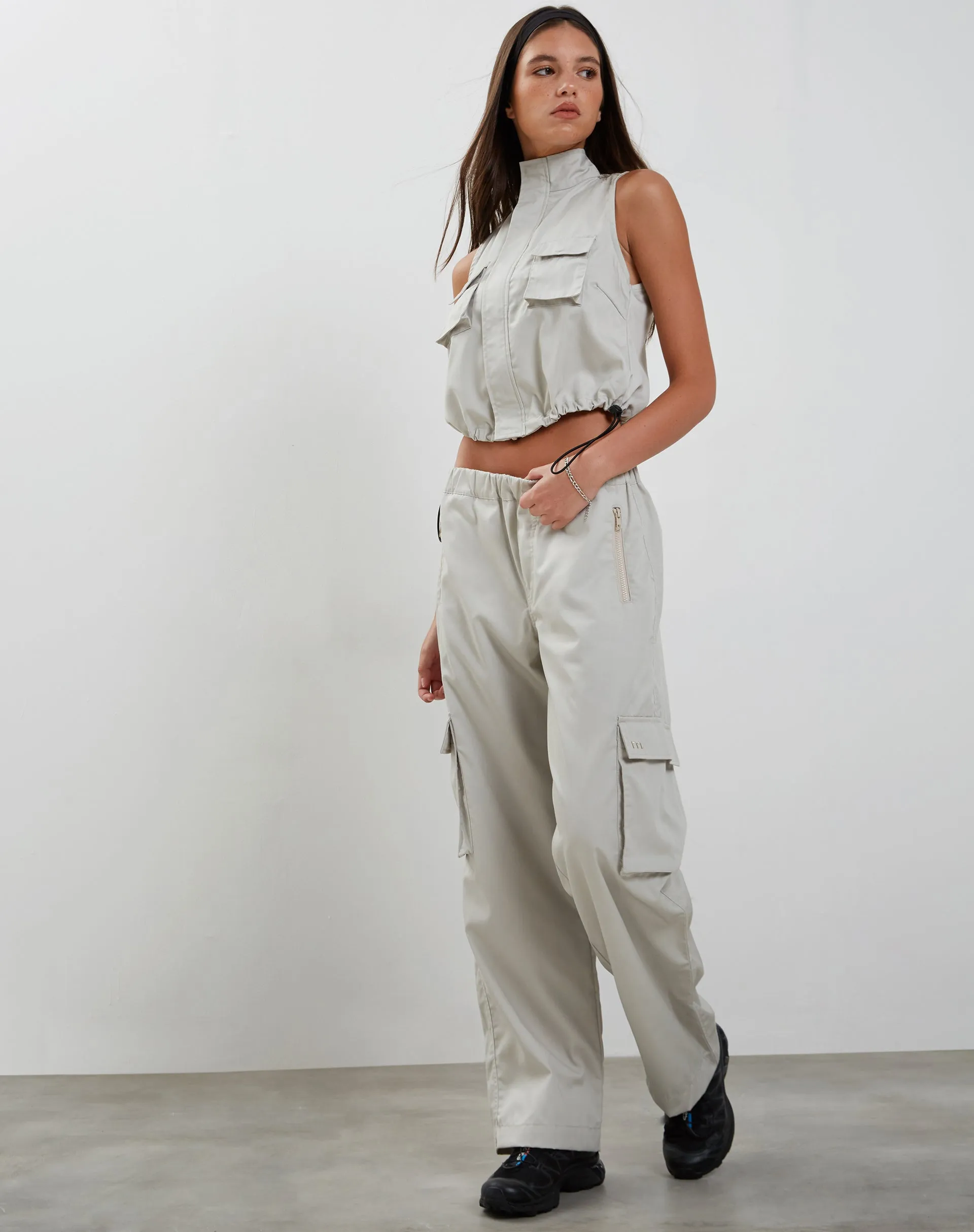 Oriells Cargo Trouser in Pearl Grey